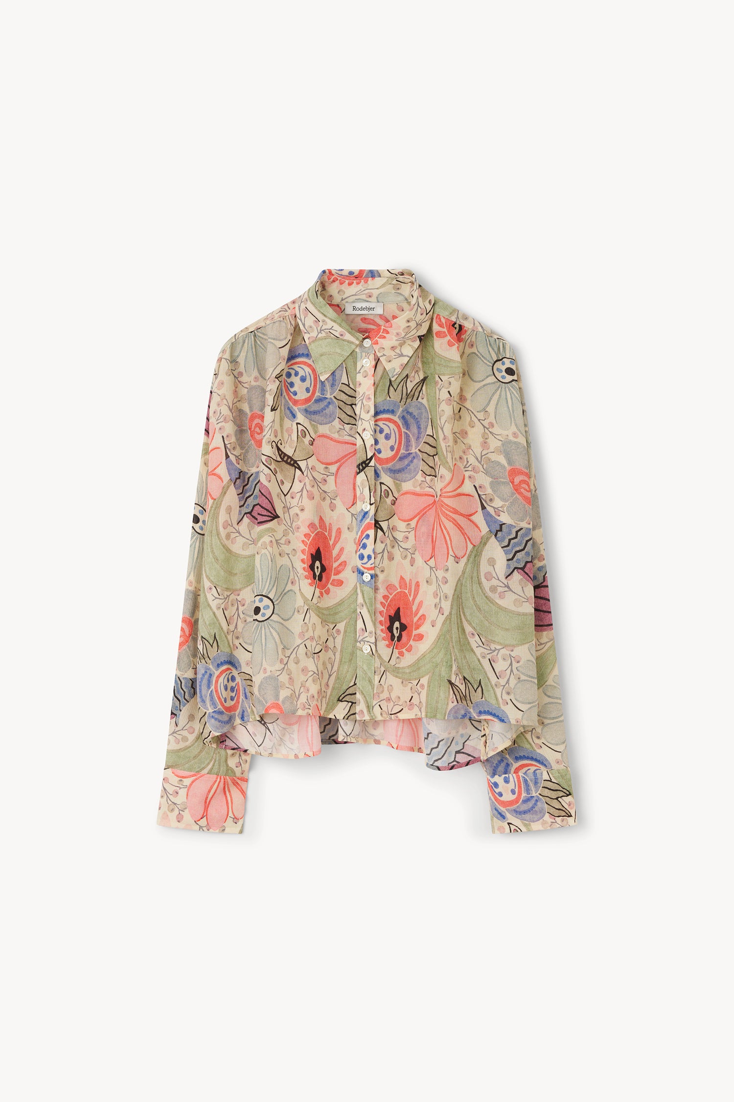 The Taylor plissé cropped shirt in Ducharne