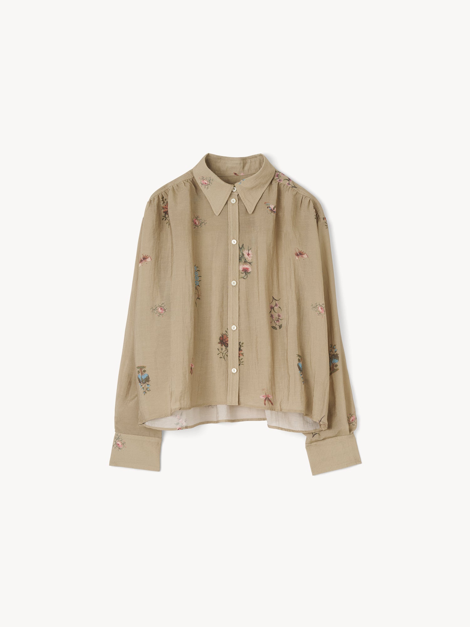 The Taylor plissé cropped shirt in Duchess