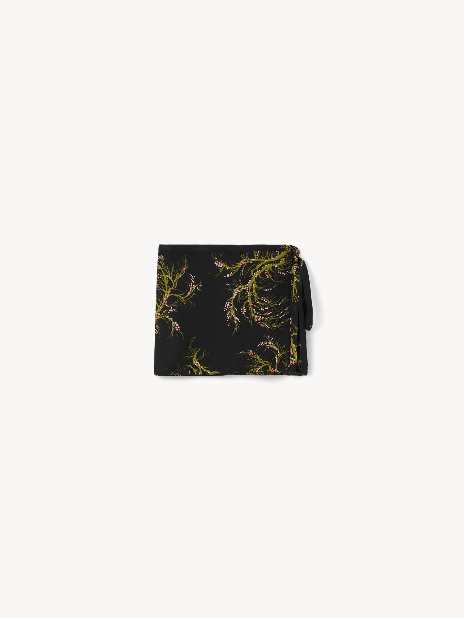 The Venice wrap mini skirt in Seaweed