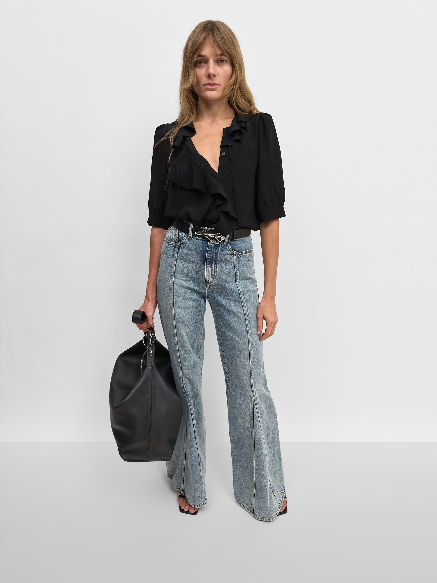 The Xilla flounce blouse