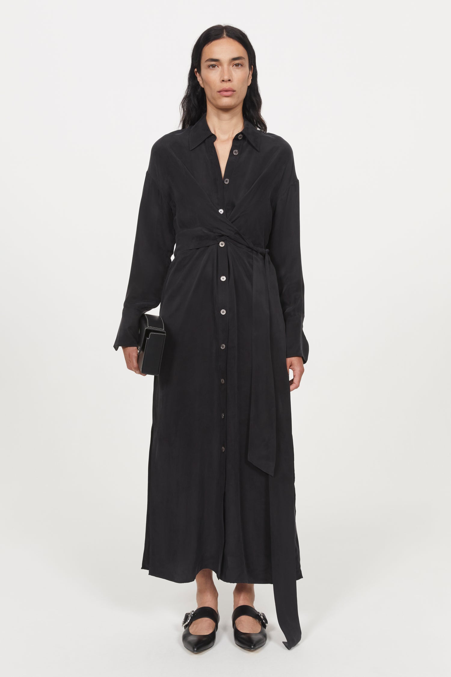 Apple peach twill dress