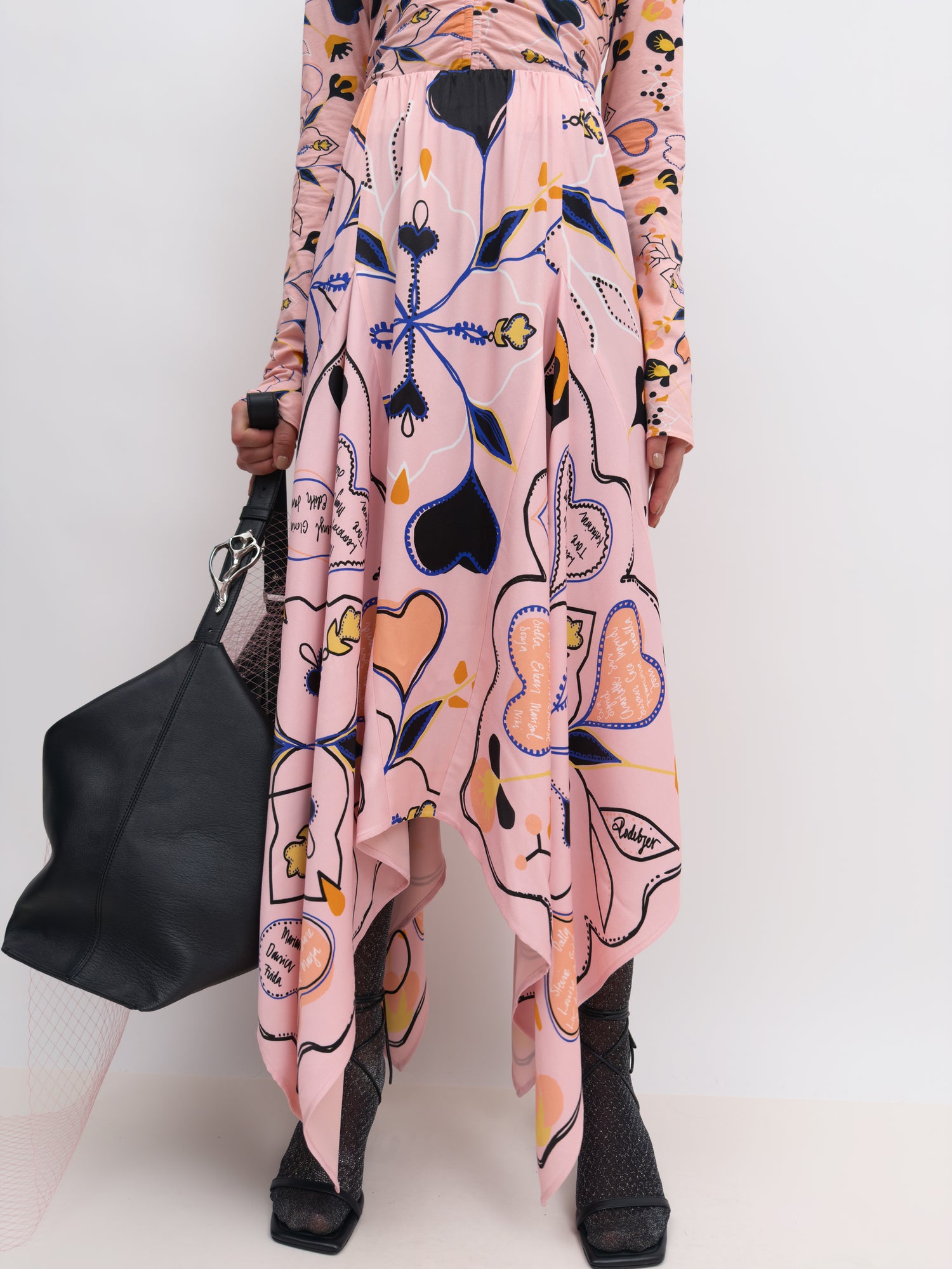 The Edith skirt with scarf insert flounces