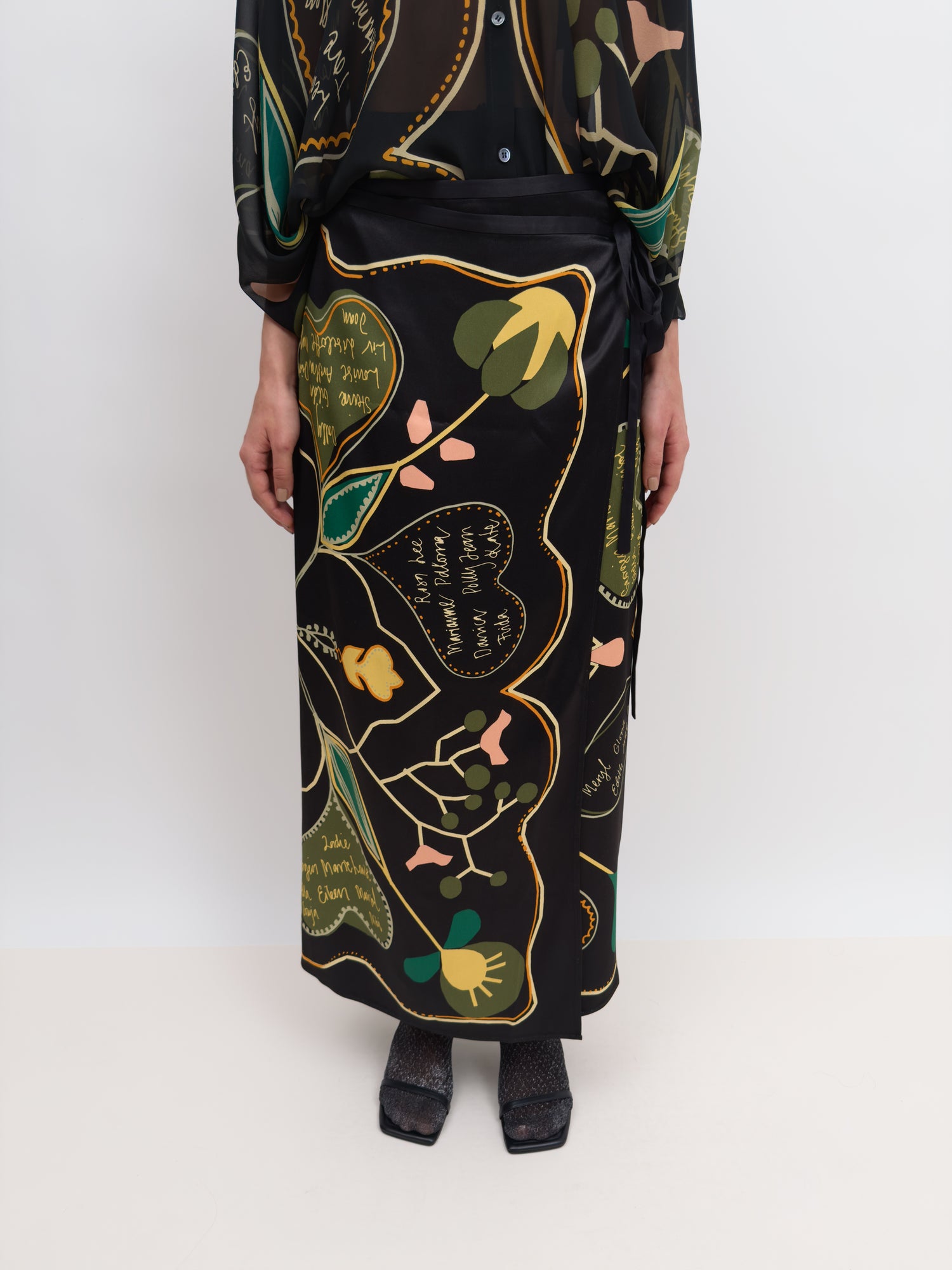 The Tove wrap skirt in Love Letter