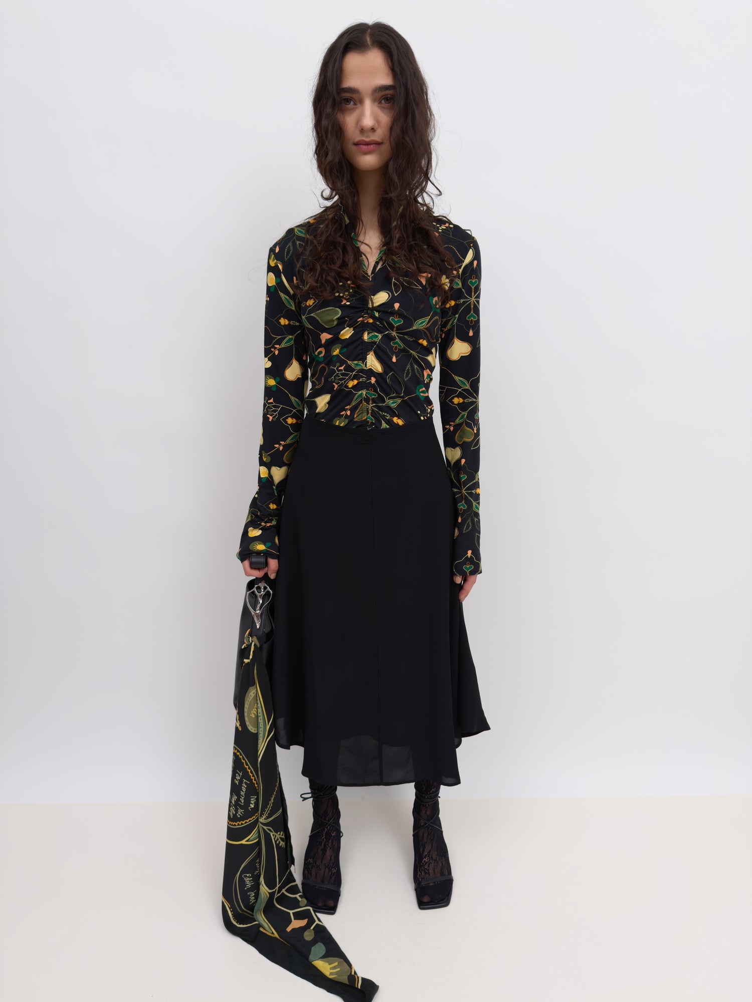 The Amalia fluid crepe skirt