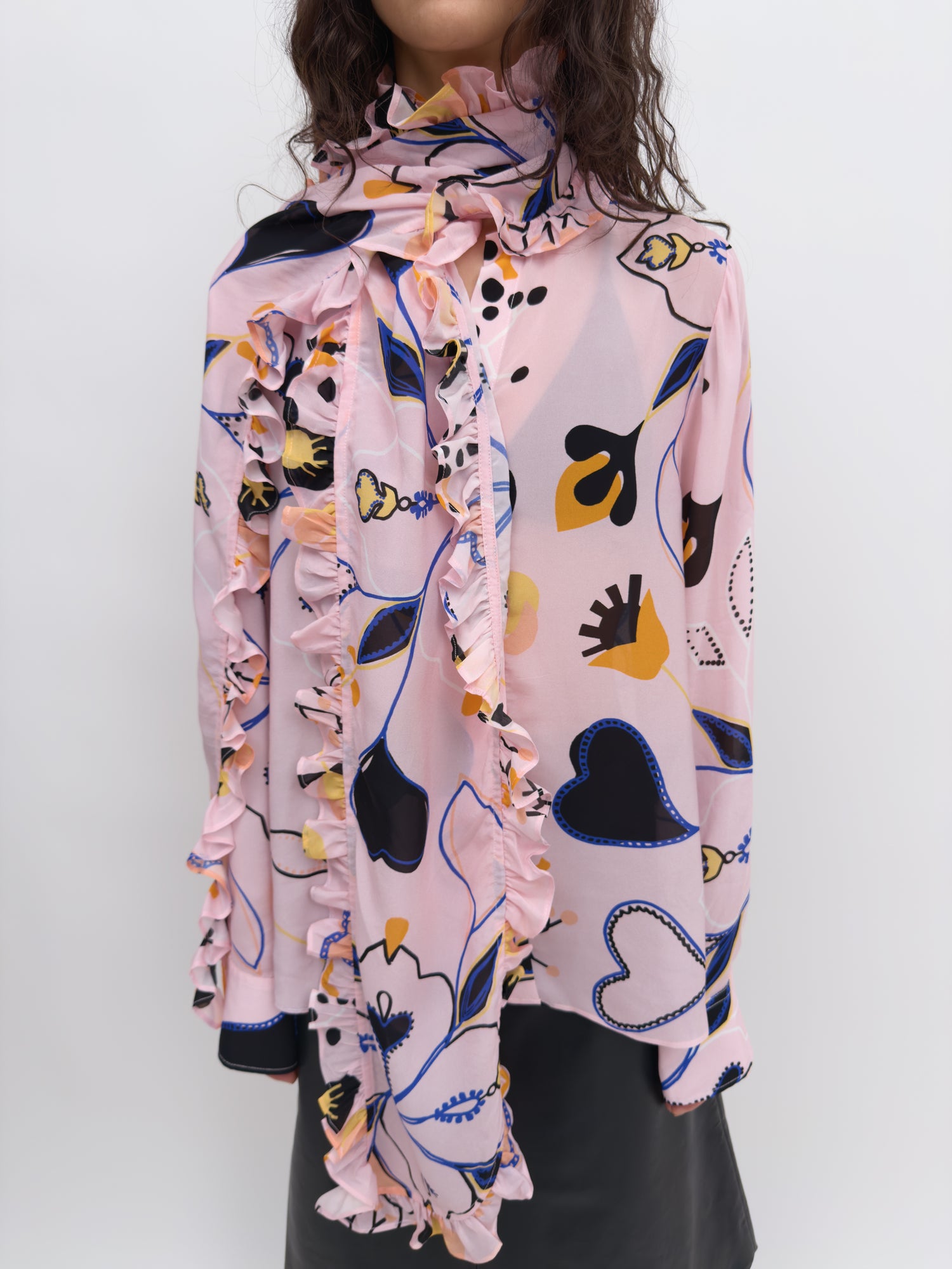 The Meryl bow tie blouse in Love Letter