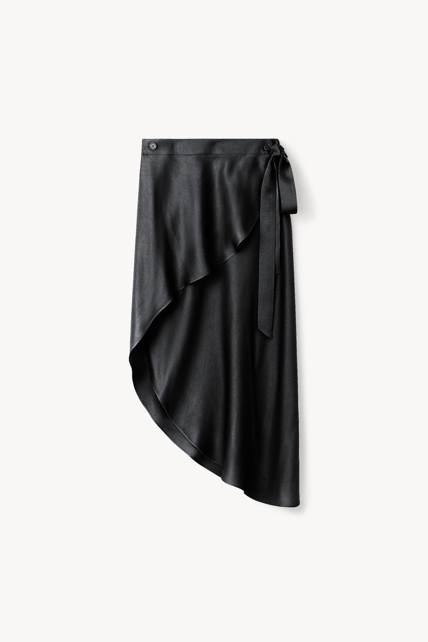 The Haza asymmetric wrap pencil skirt