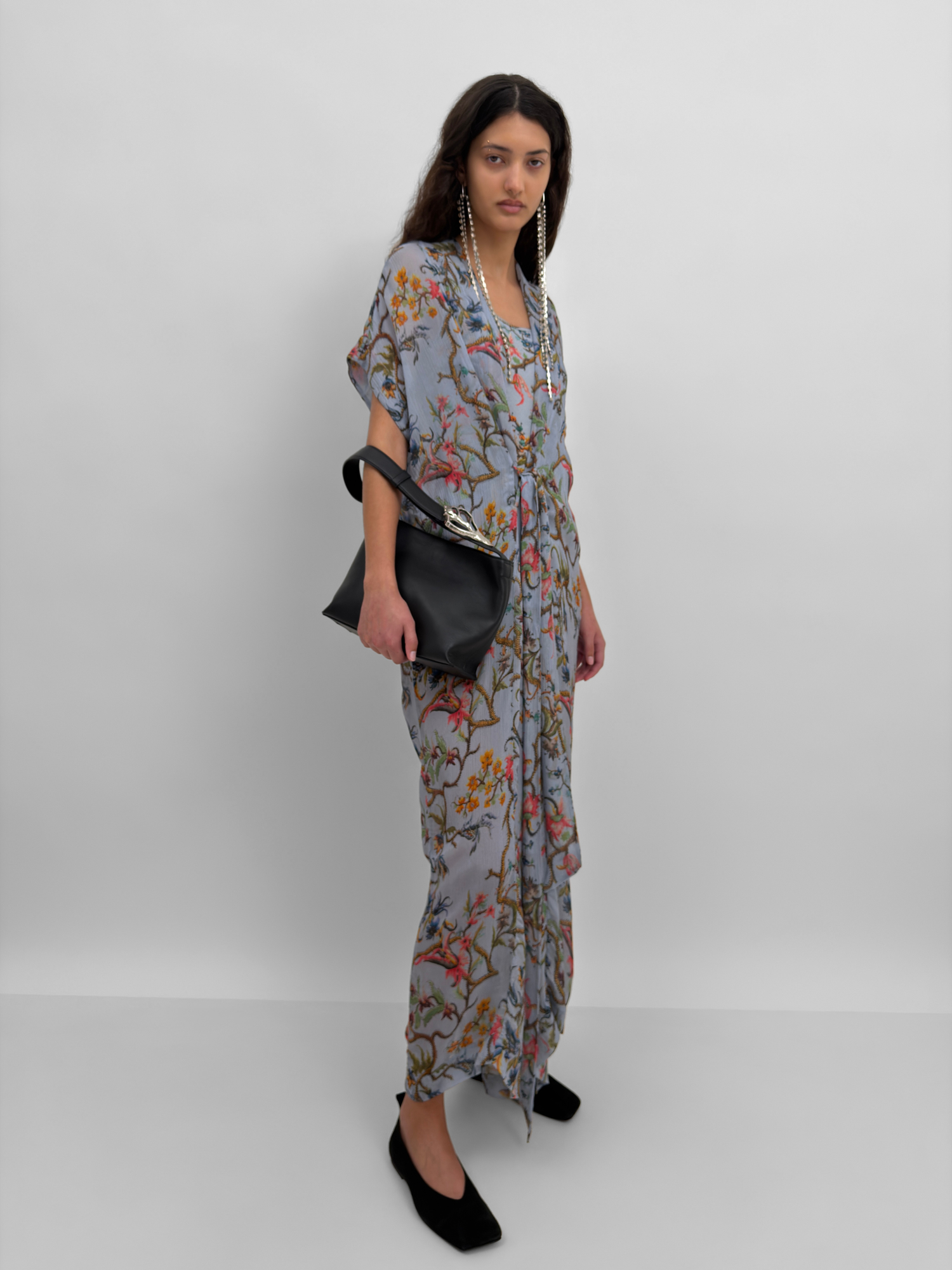 The Olympia wrap caftan dress in Trailing