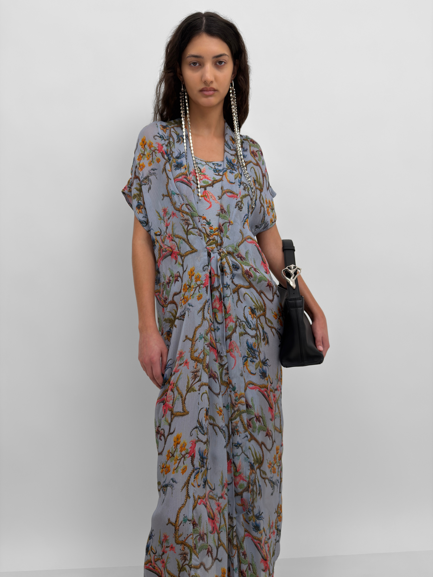 The Olympia wrap caftan dress in Trailing