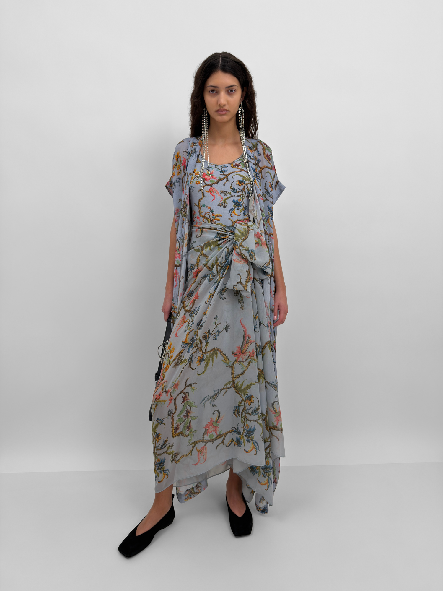 The Olympia wrap caftan dress in Trailing