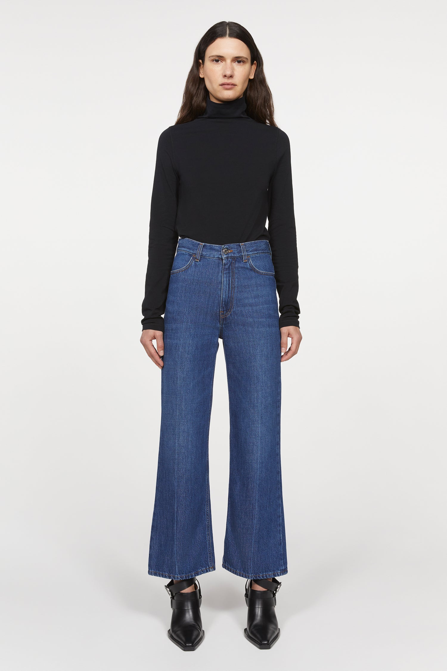 Mini culotte denim