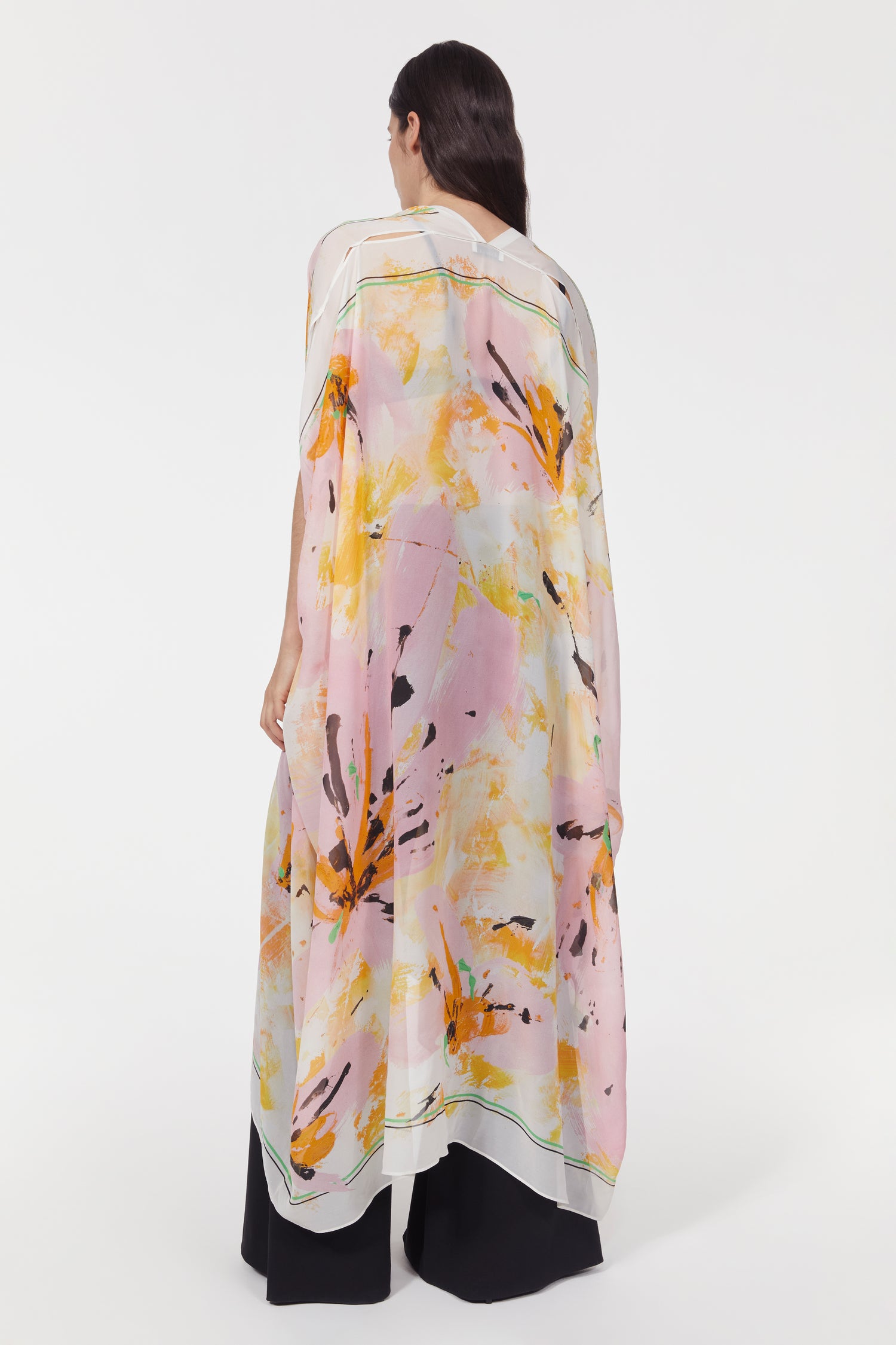Agave floral caftan