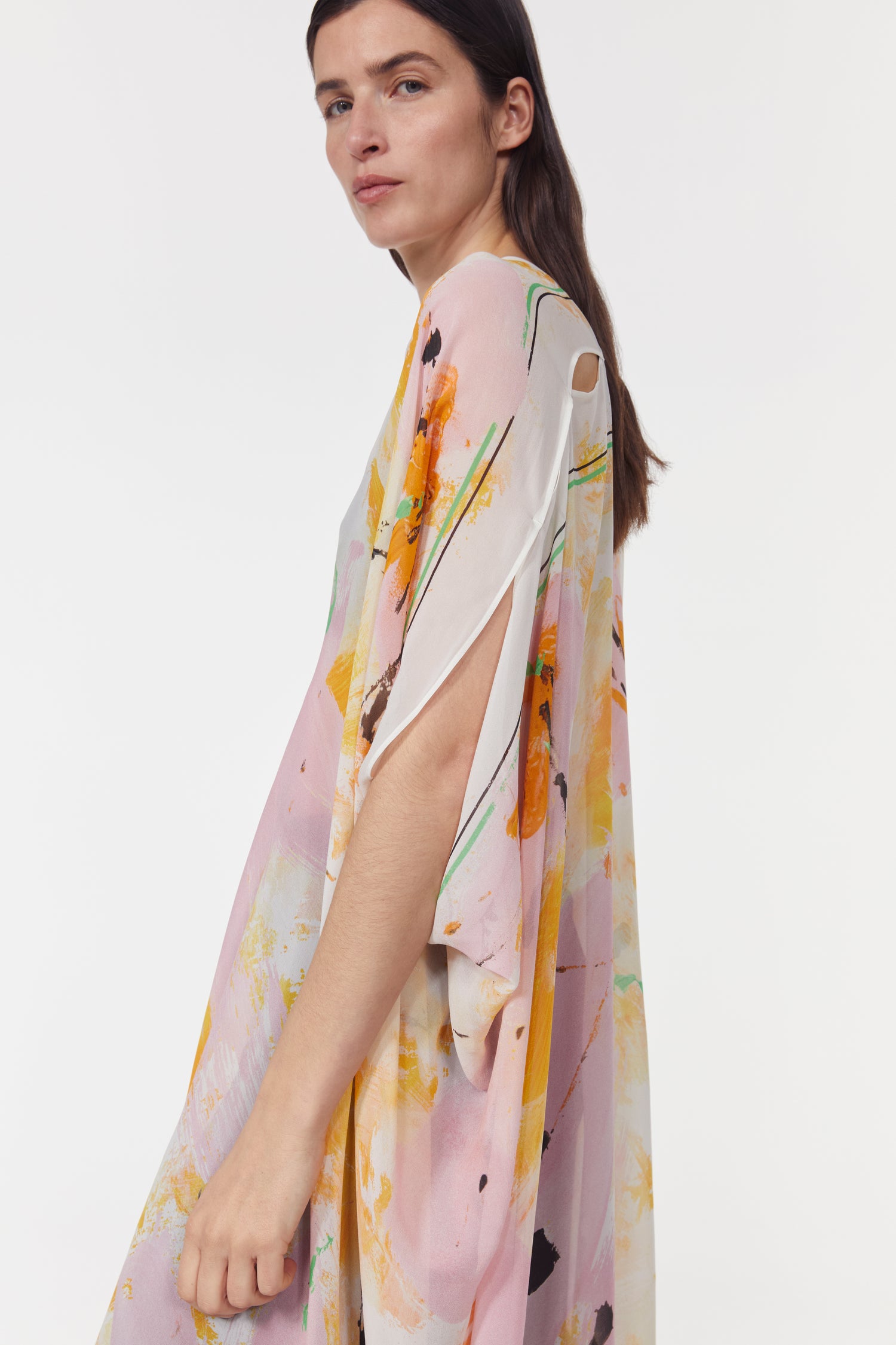 Agave floral caftan