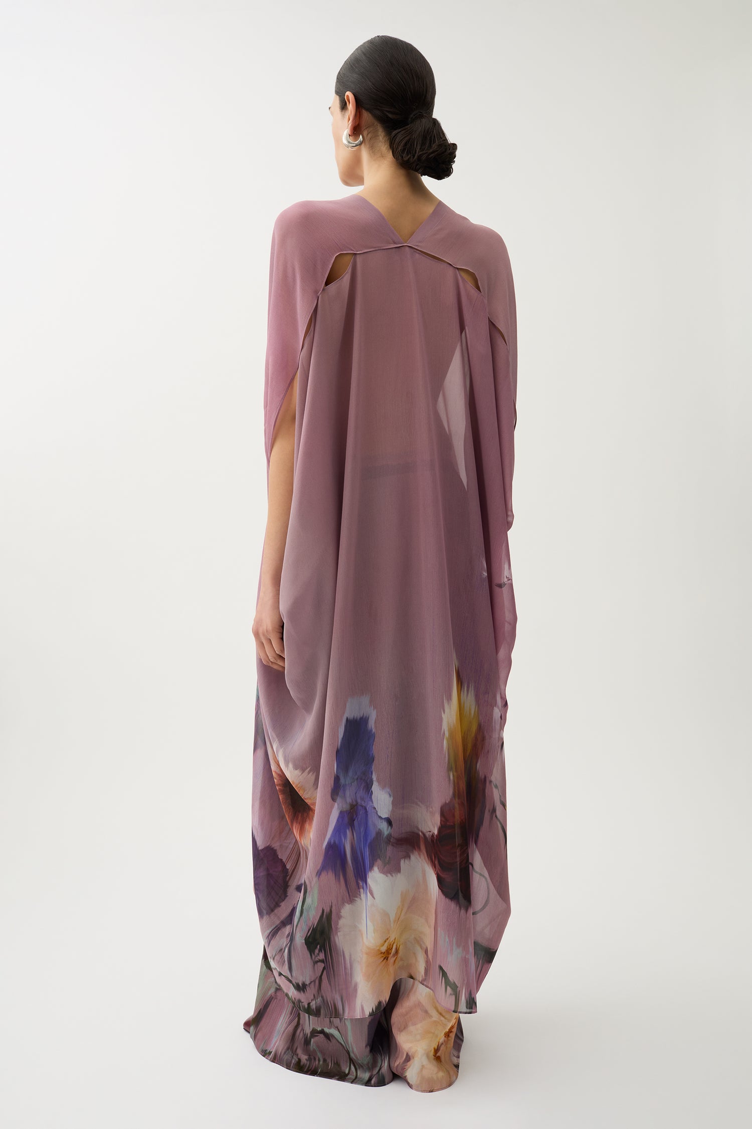 Agave flower paint caftan