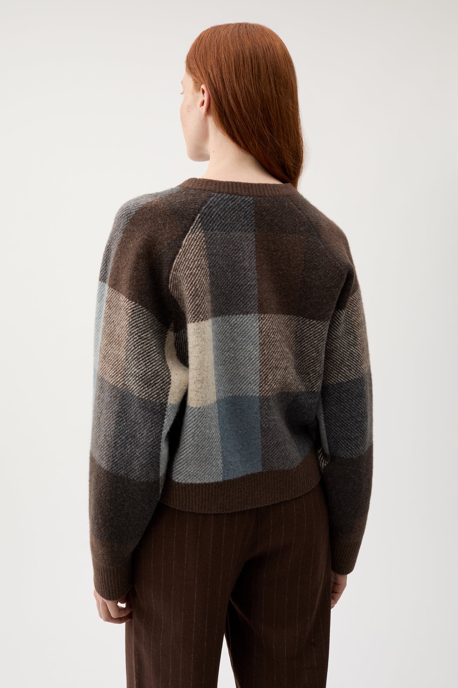 Nina check knitted sweater