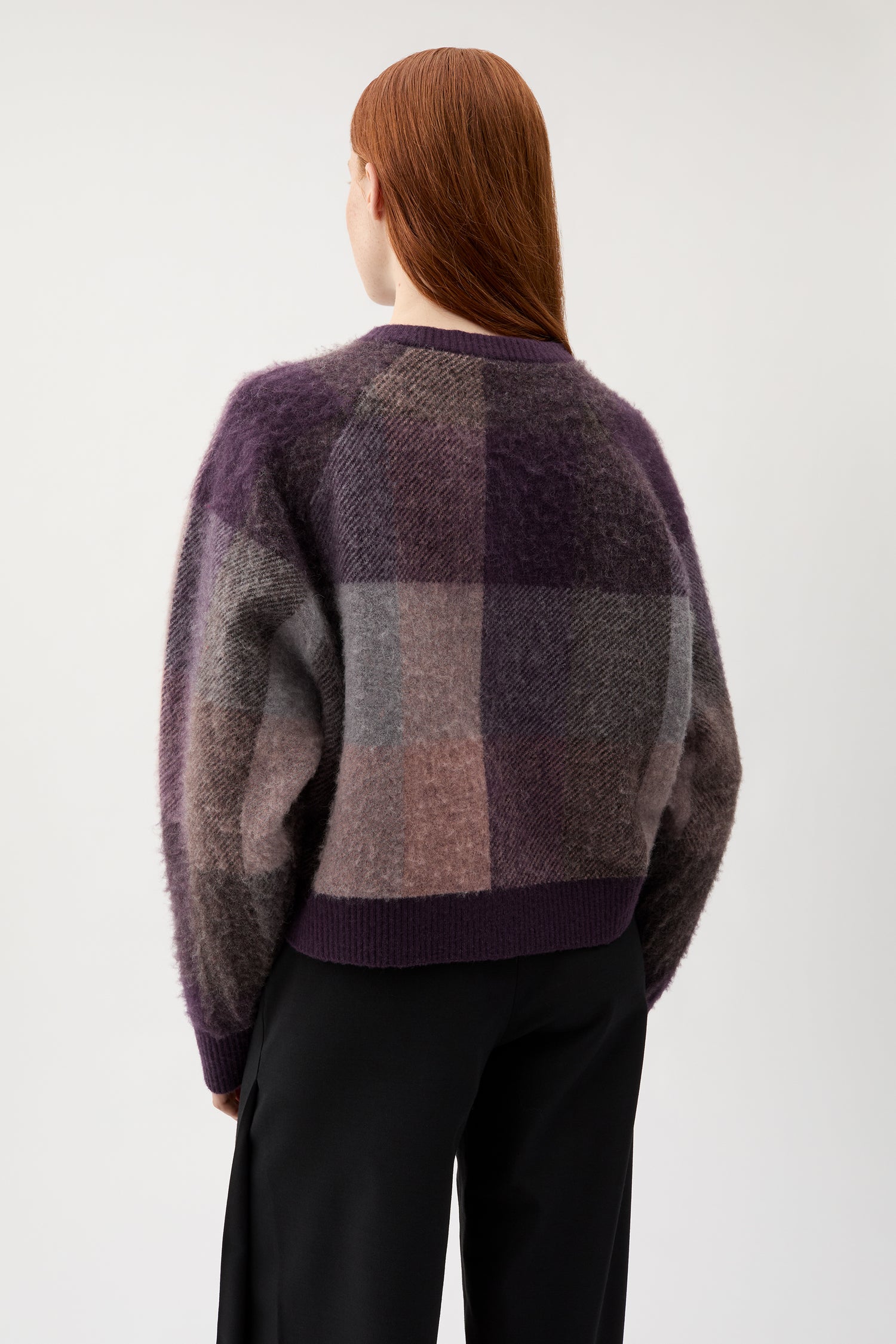 Nina check knitted sweater