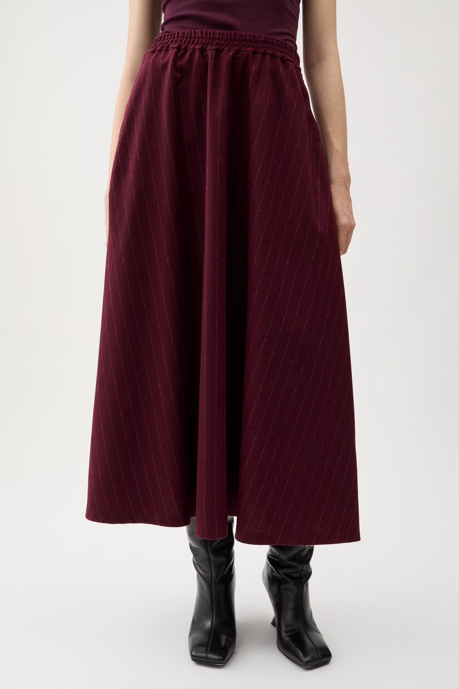 Marlene pinstripe skirt
