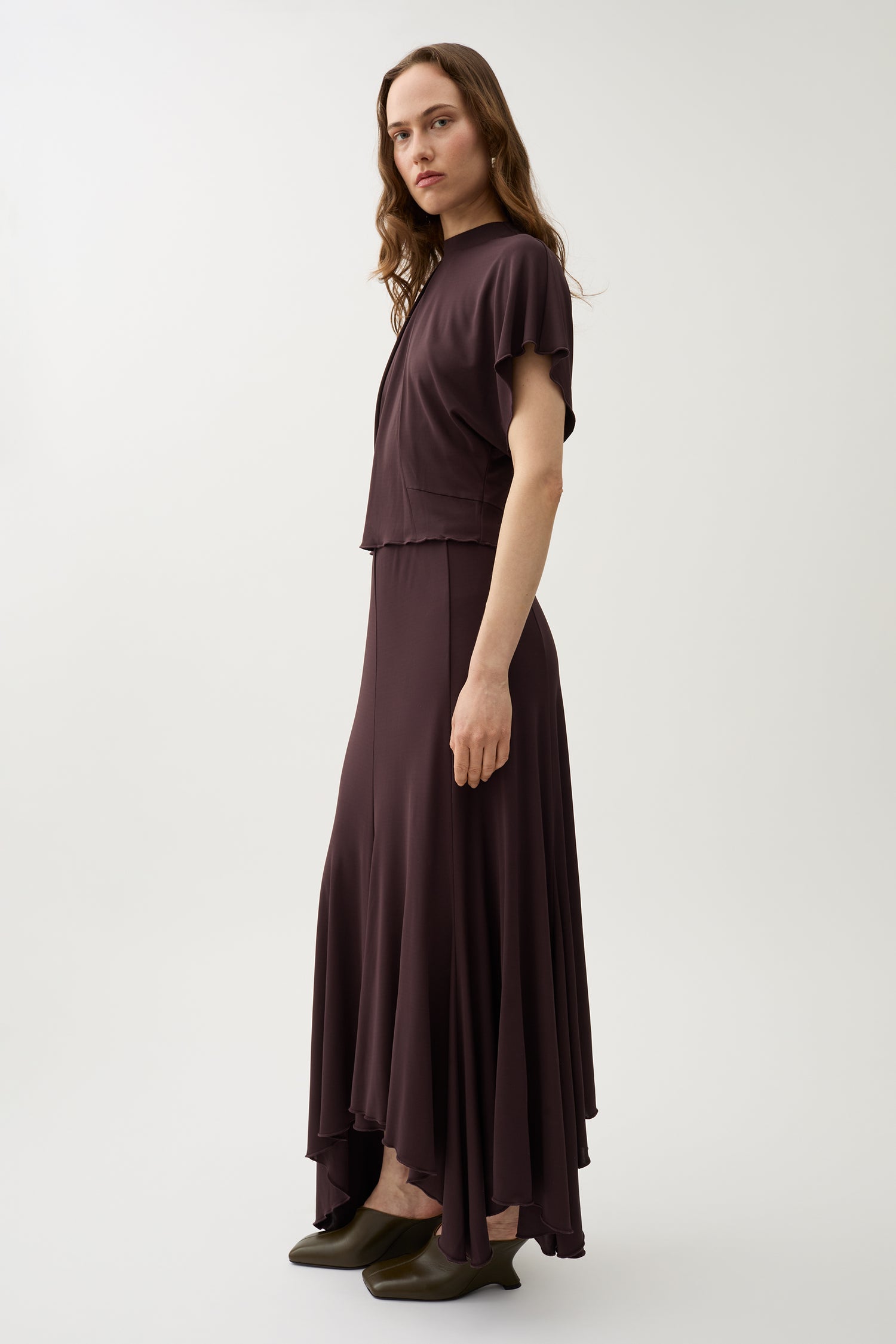 Sandy viscose skirt