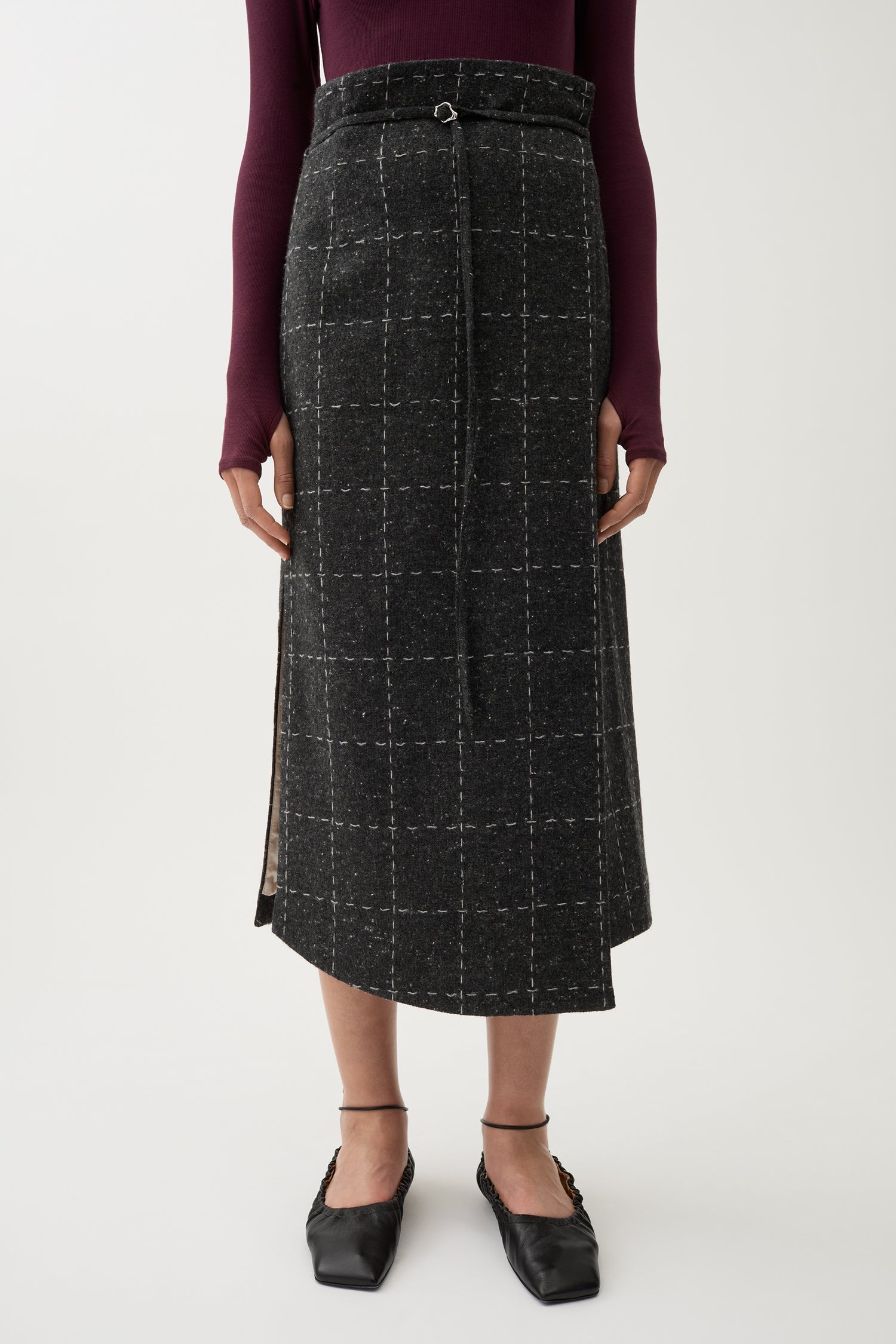 Blanket check skirt
