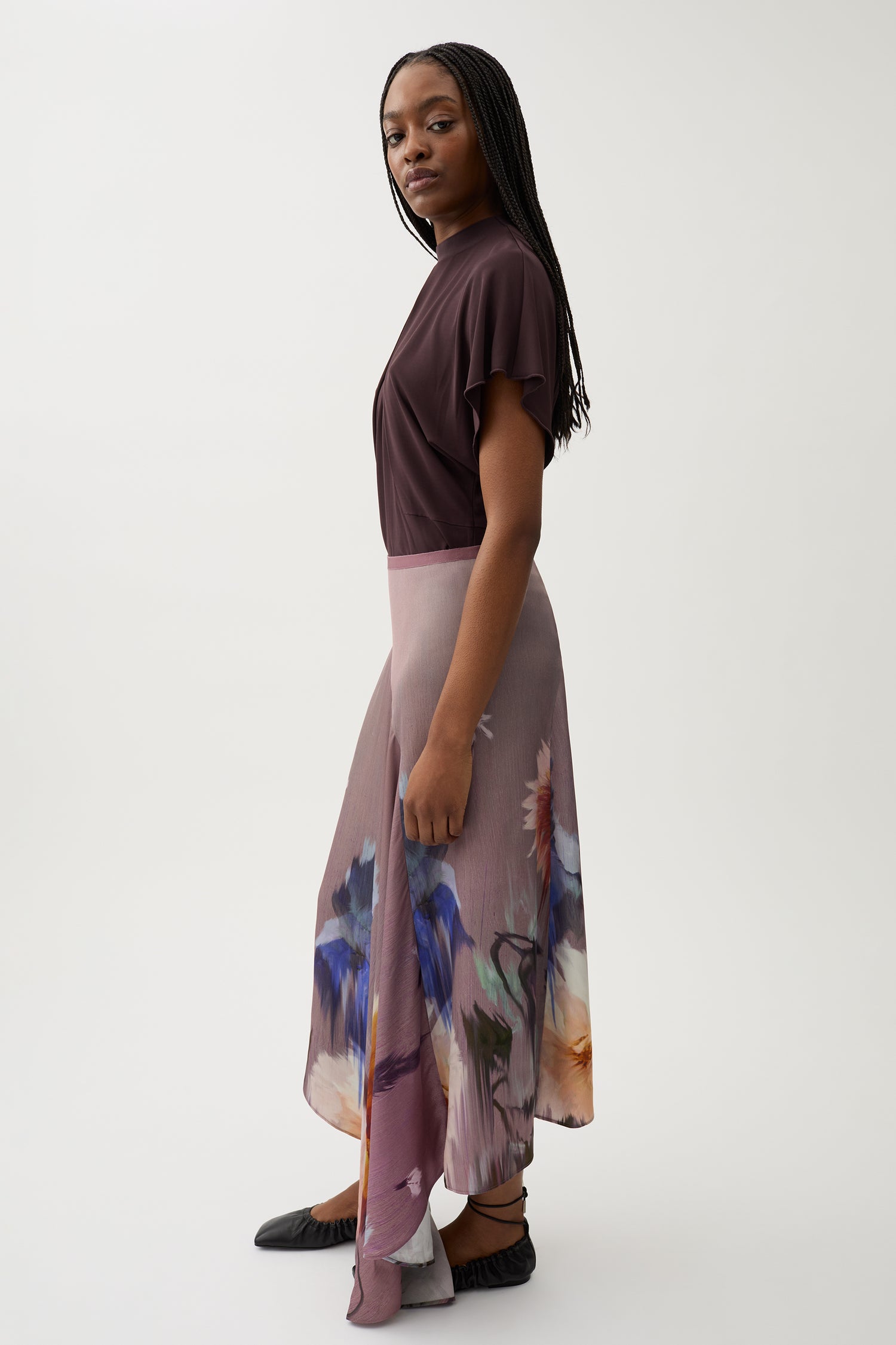 Swoosh flower skirt