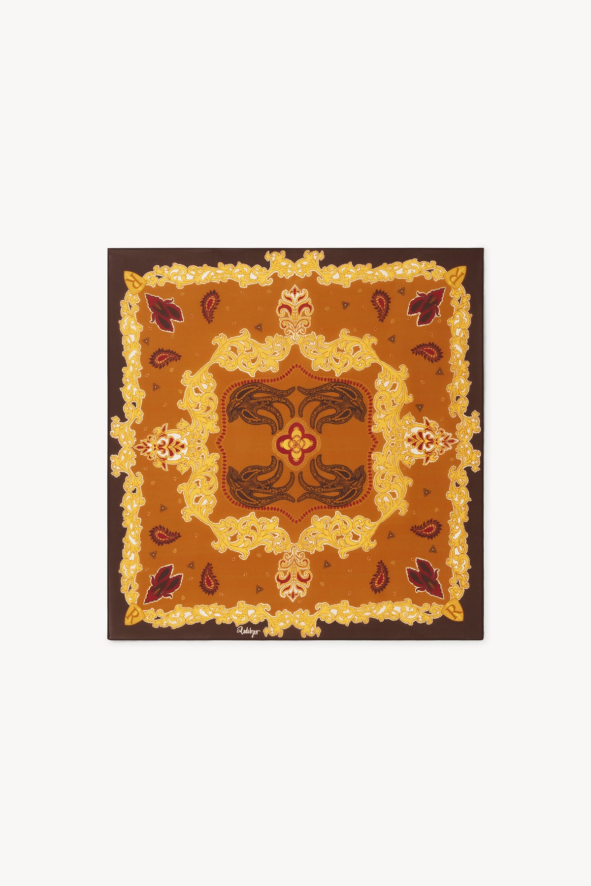 The Marsala Swallow silk scarf