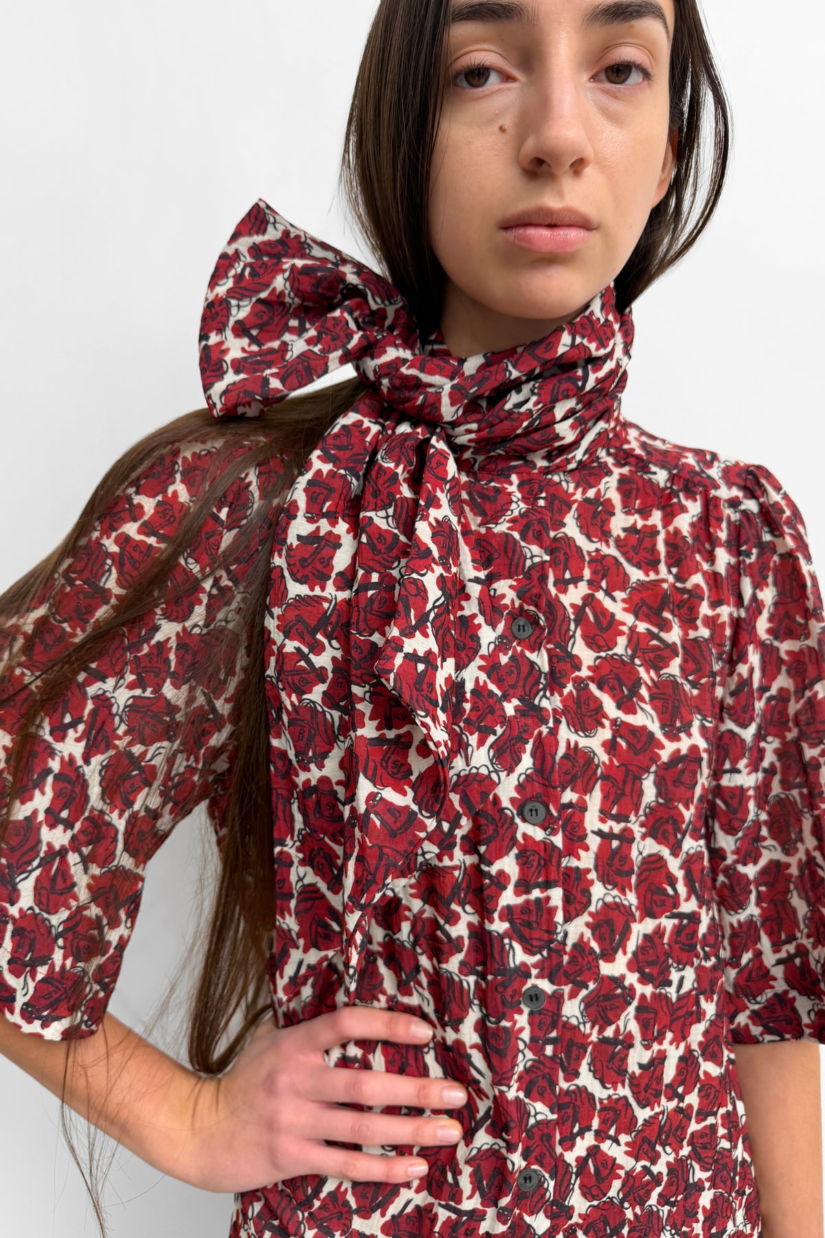 The Adela airy scarf dress