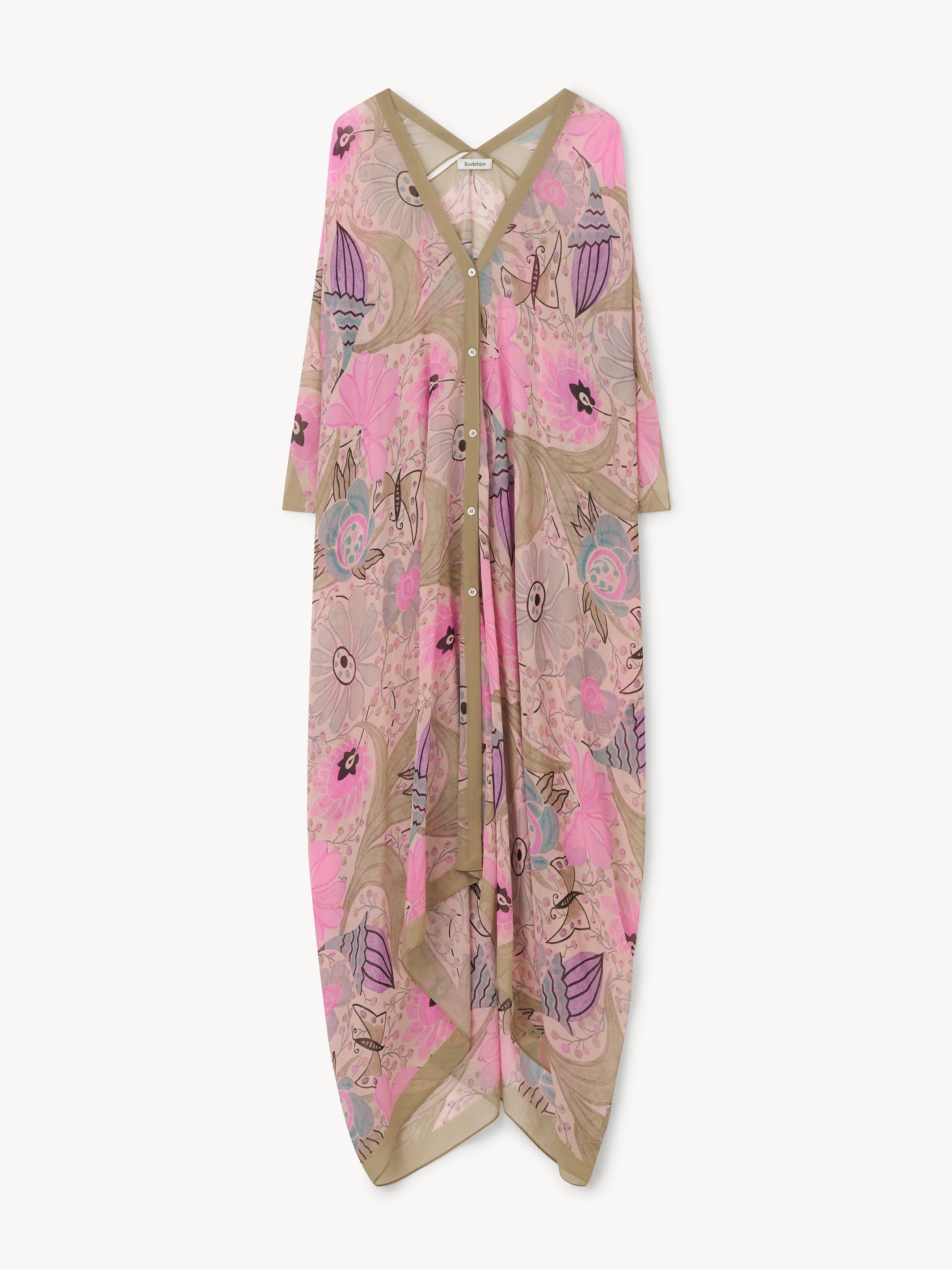 The Agave silk caftan in Ducharne | Rodebjer.com