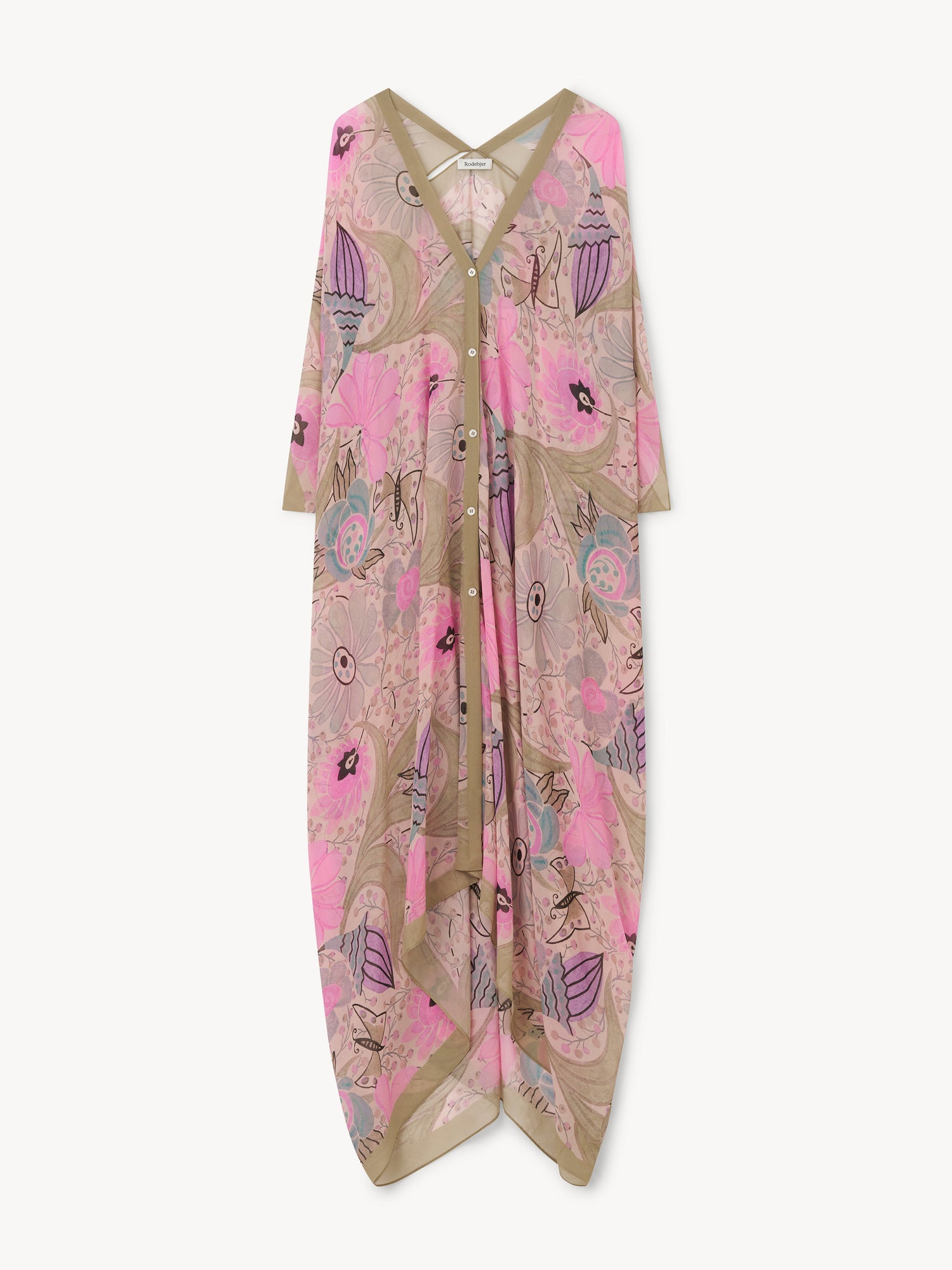 The Agave silk caftan in Ducharne