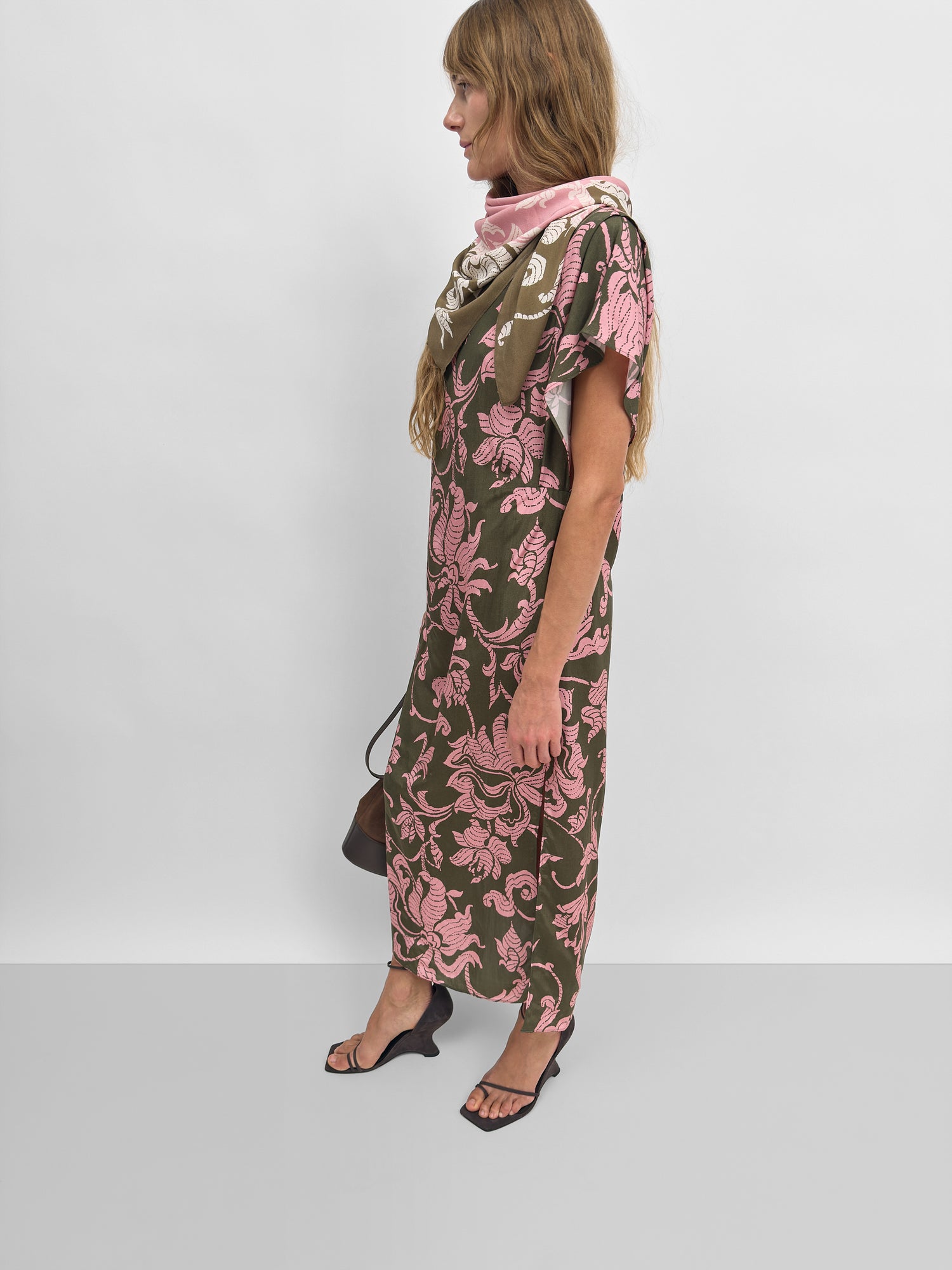 The Amalfi high neck dress in French Lily