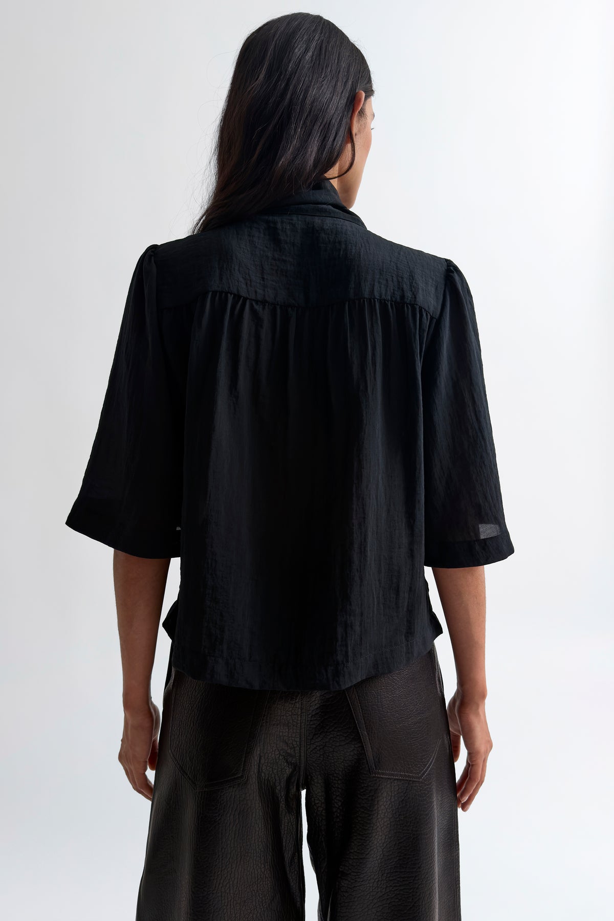 The Anya airy scarf blouse