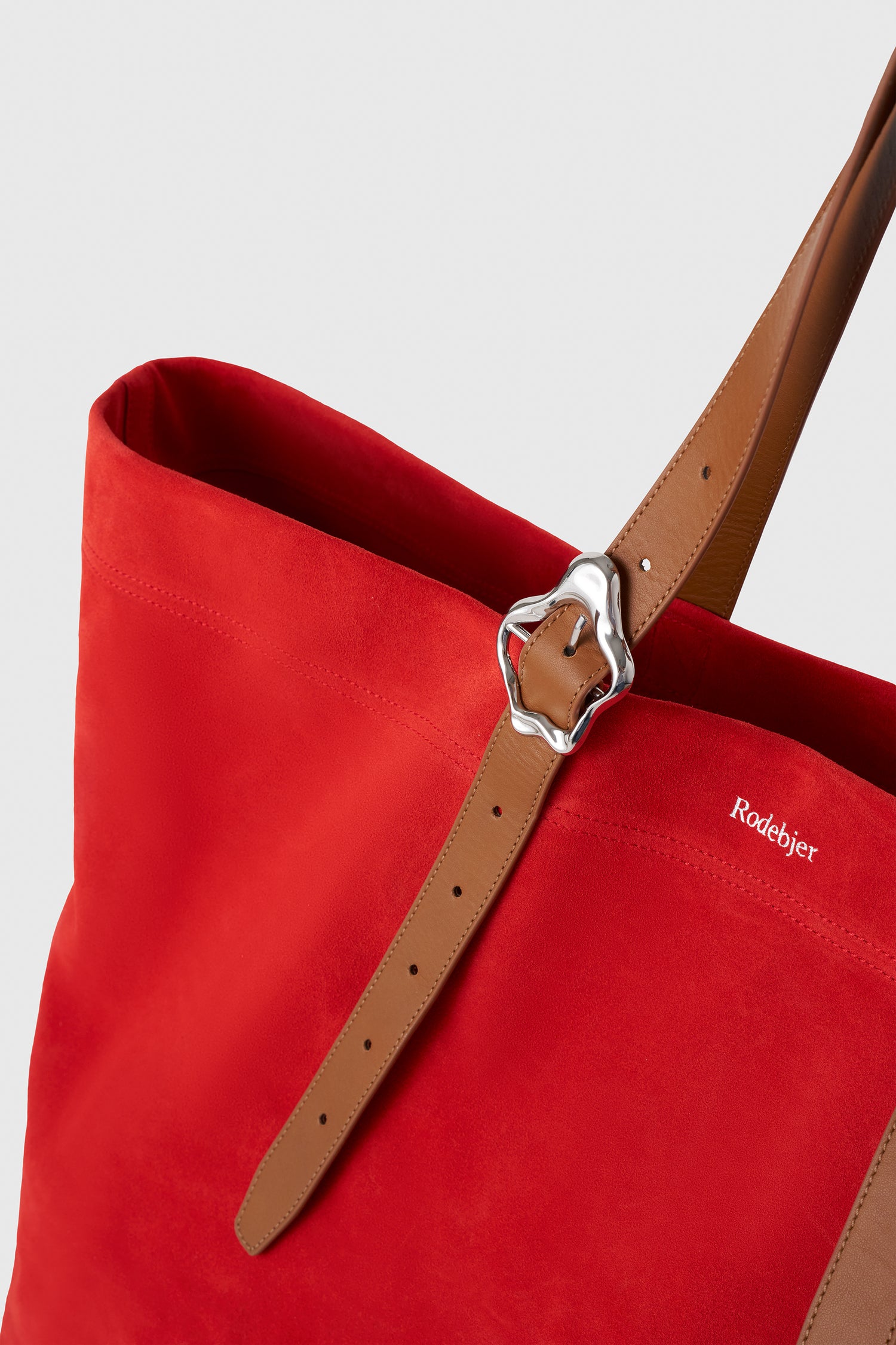 Coral XXL suede tote
