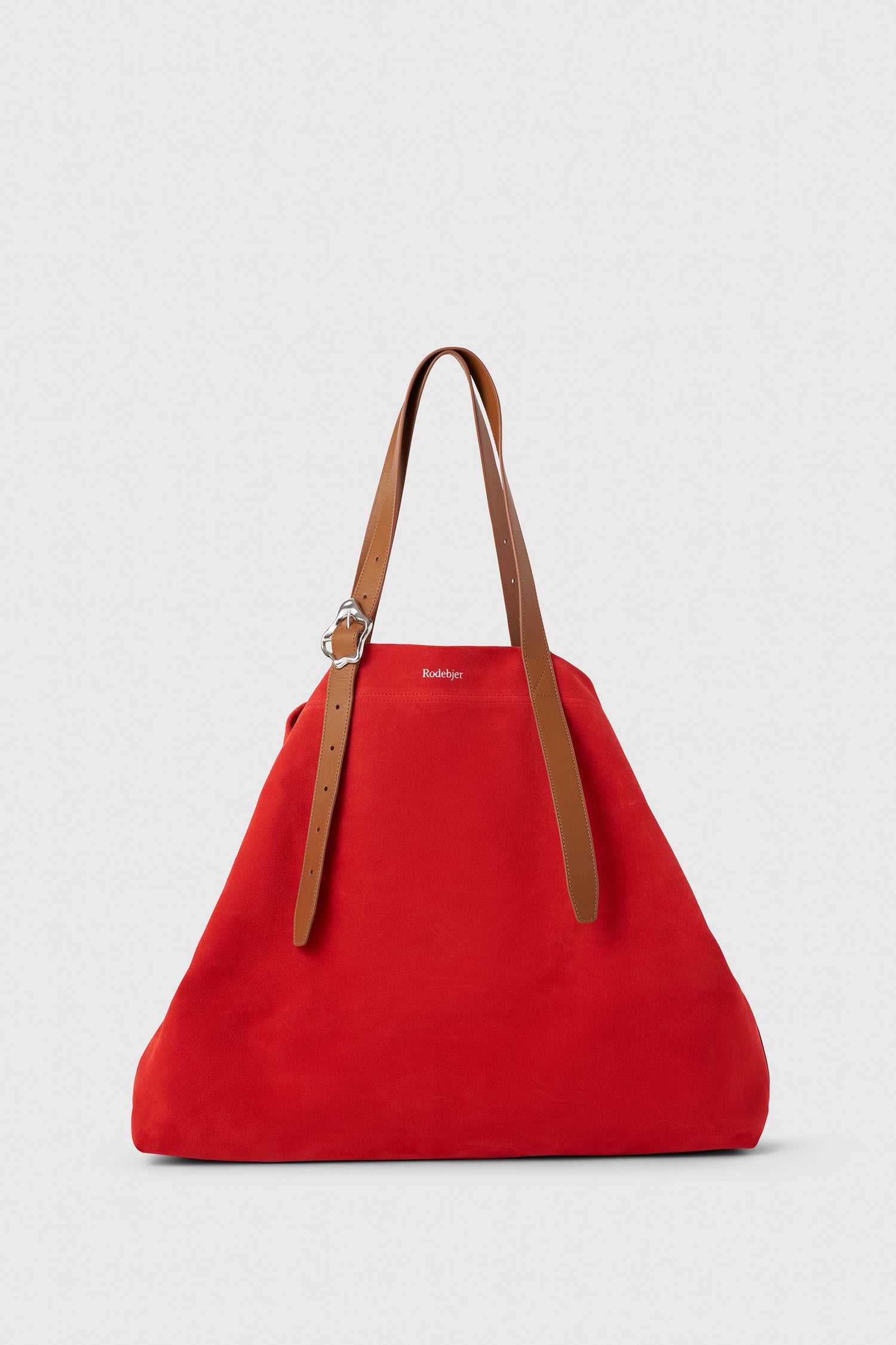 Coral XXL suede tote