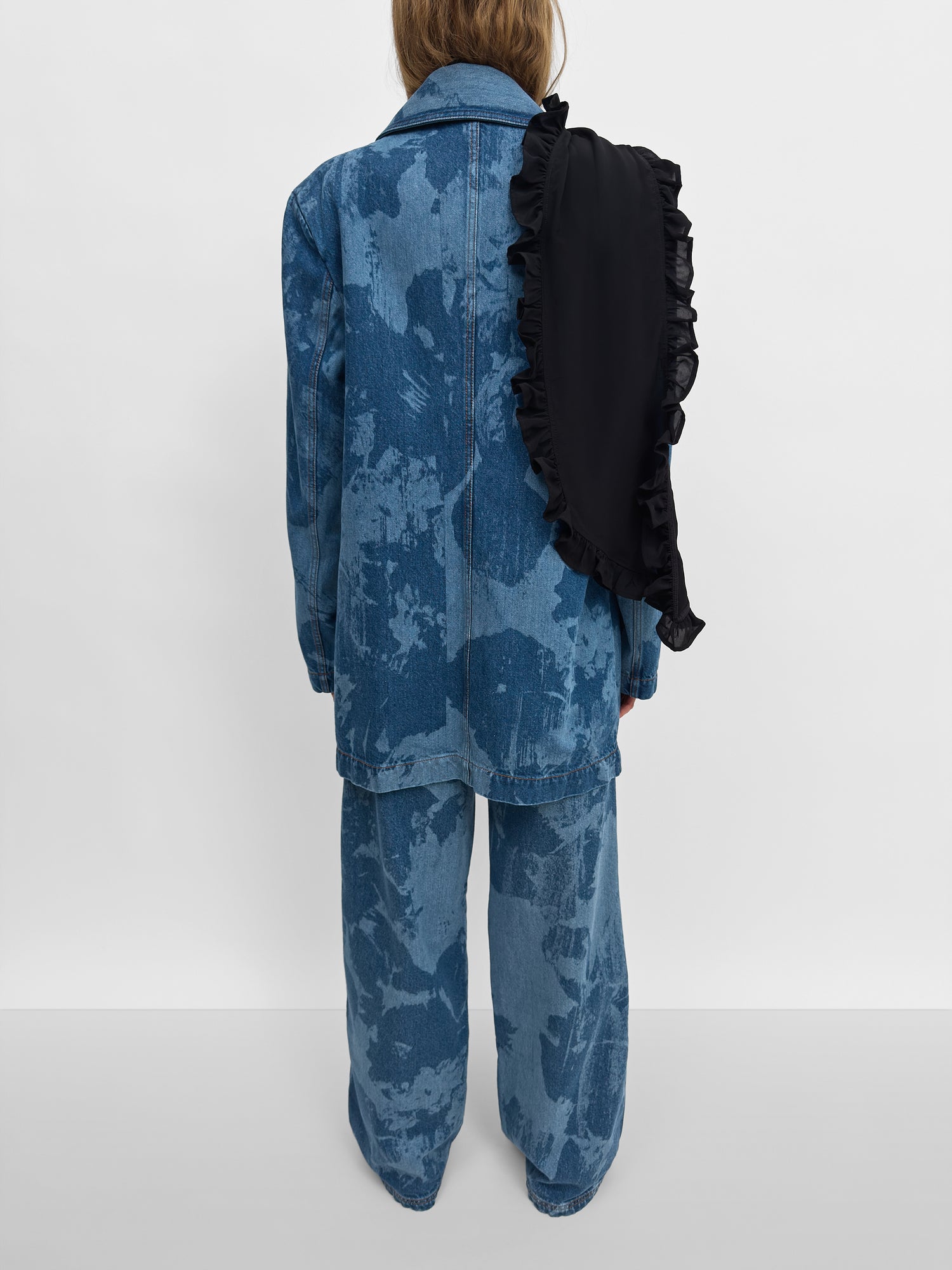 The Delphi print denim blazer