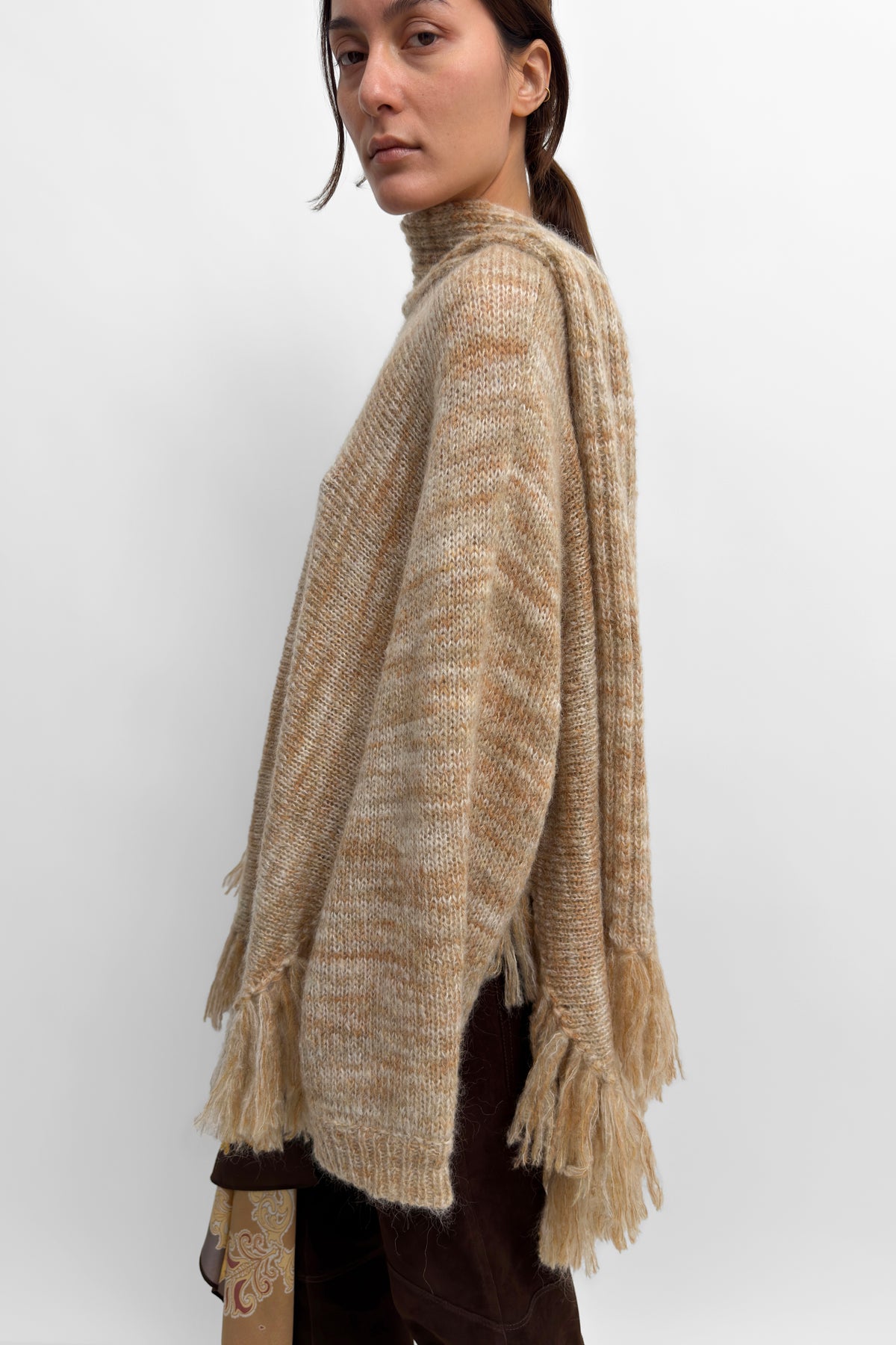The Hana mohair blend poncho knit