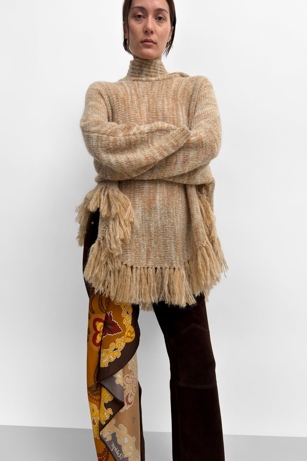 The Hana mohair blend poncho knit