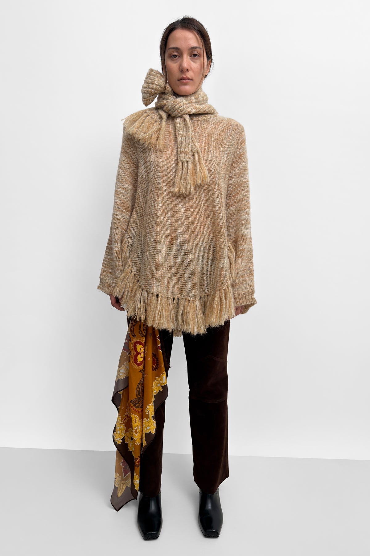 The Hana mohair blend poncho knit