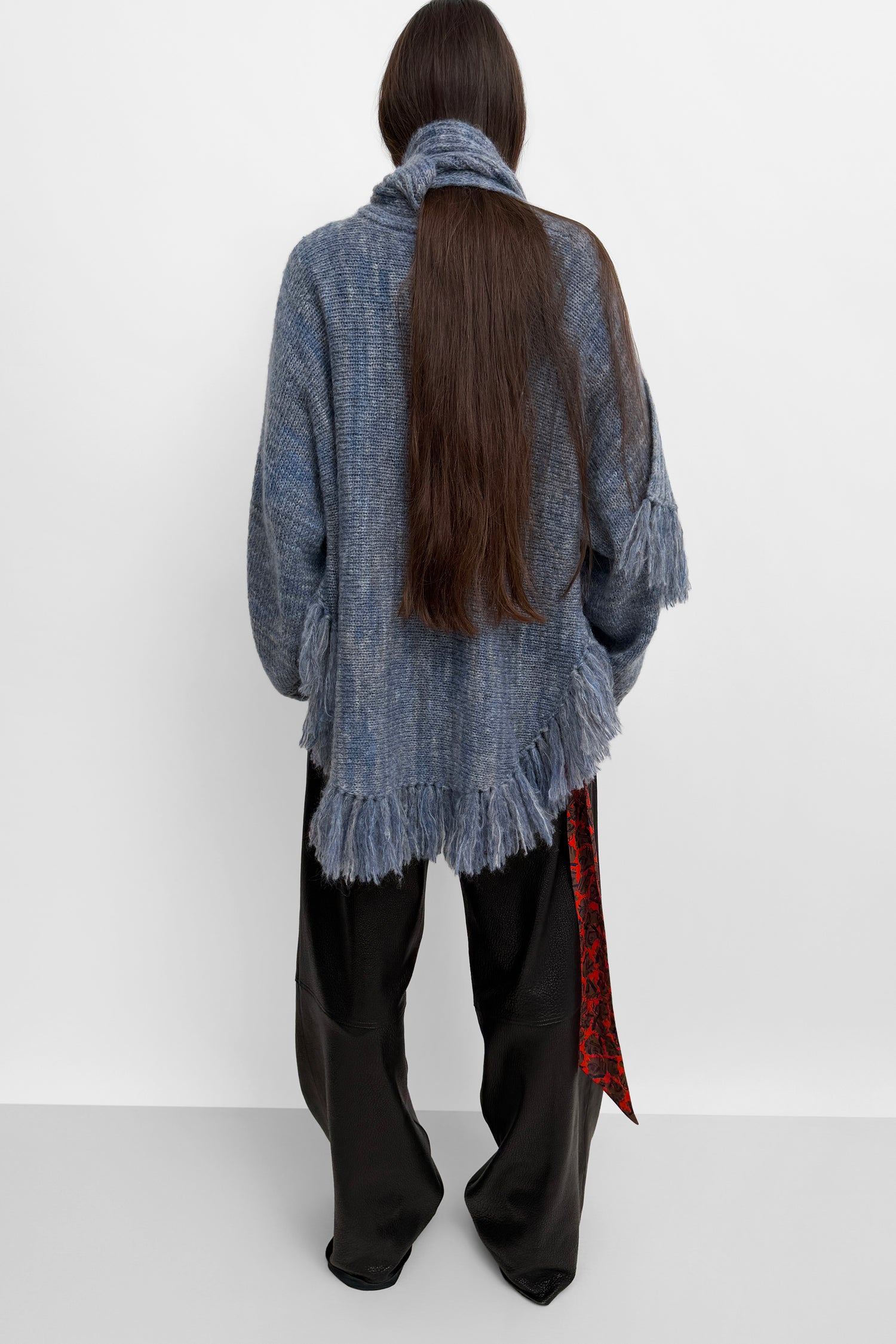 The Hana mohair blend poncho knit