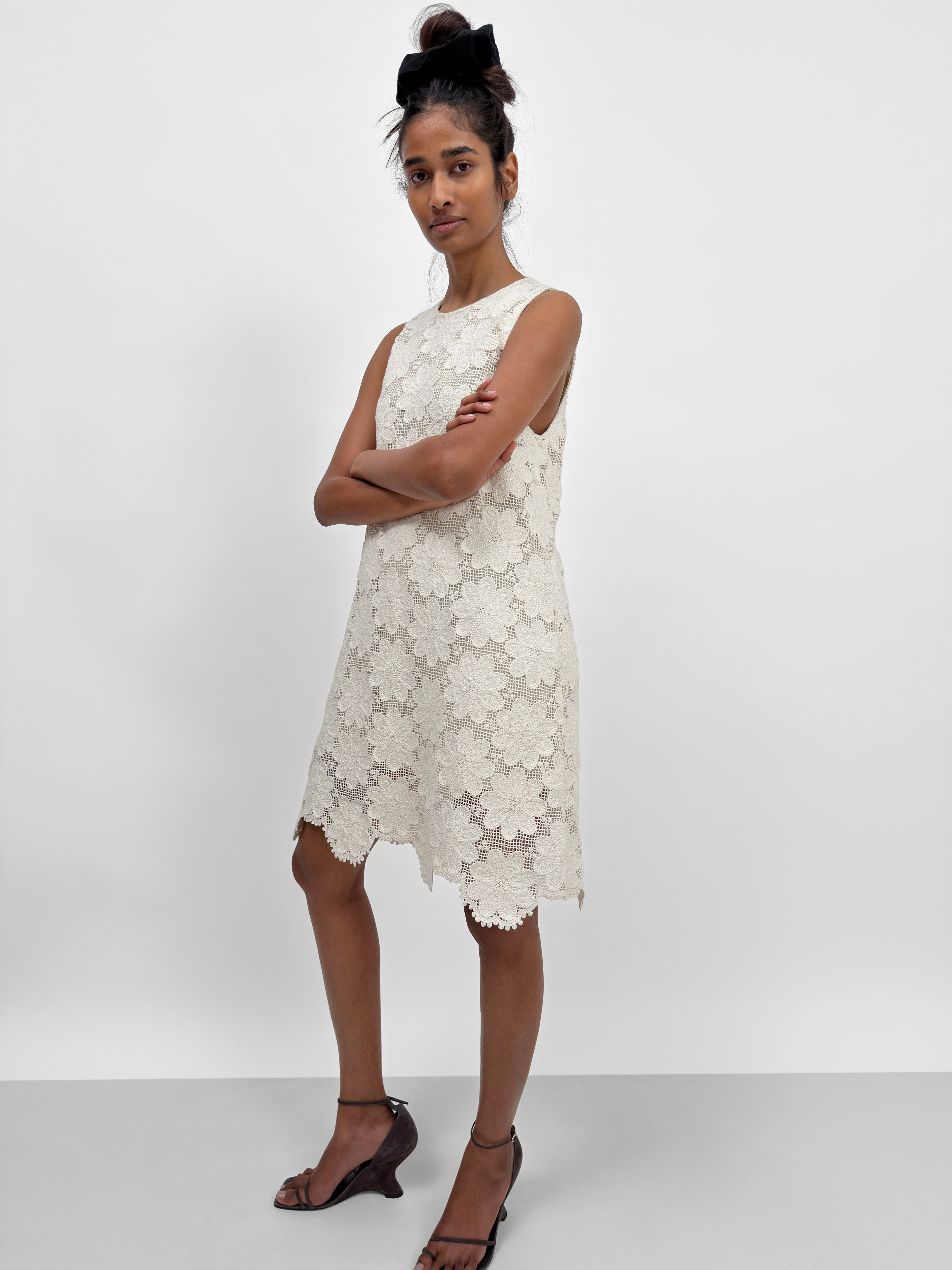 The Ingela crafted crochet shift dress | Rodebjer.com