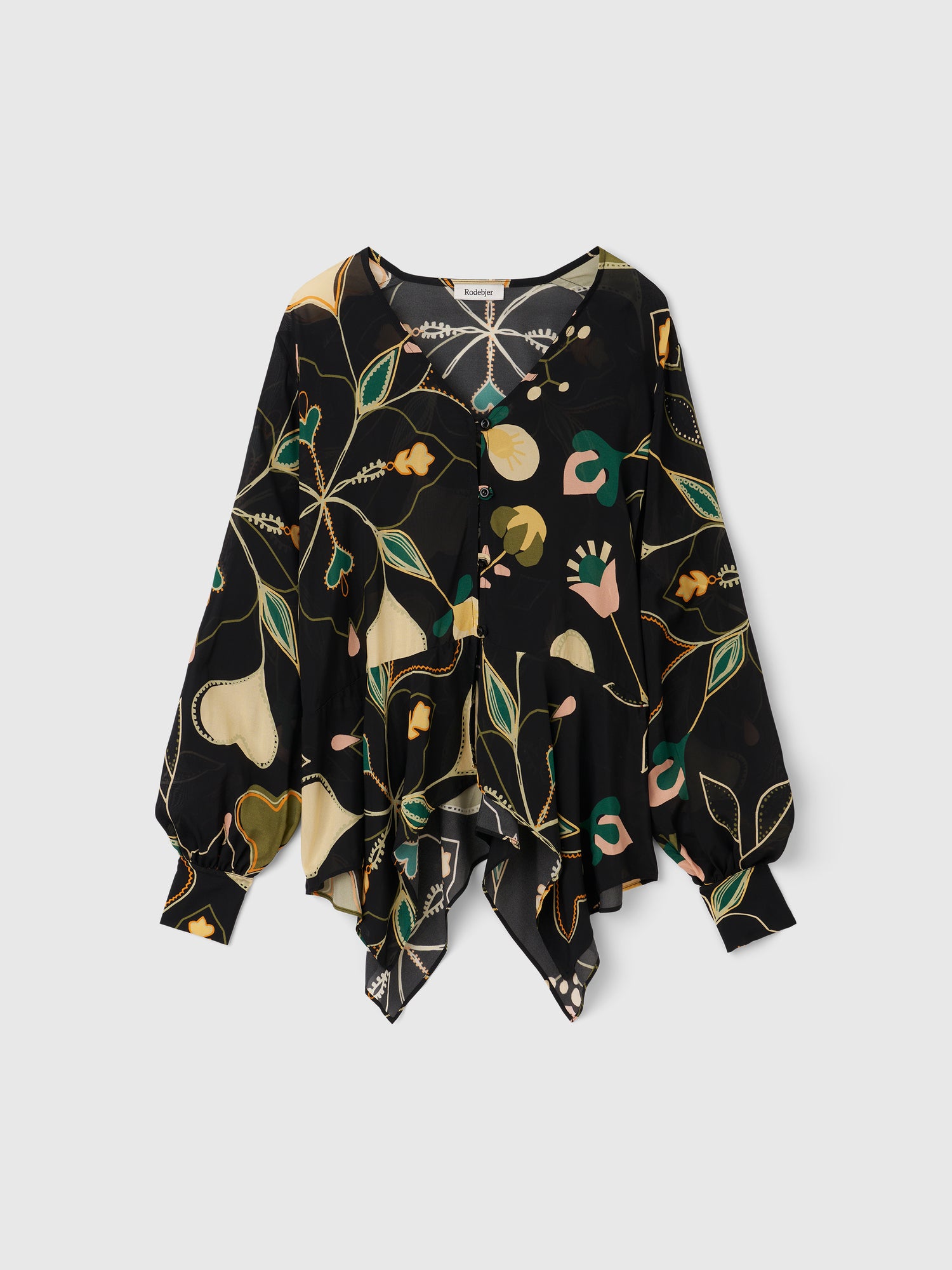 The Jane v-neck flounce blouse