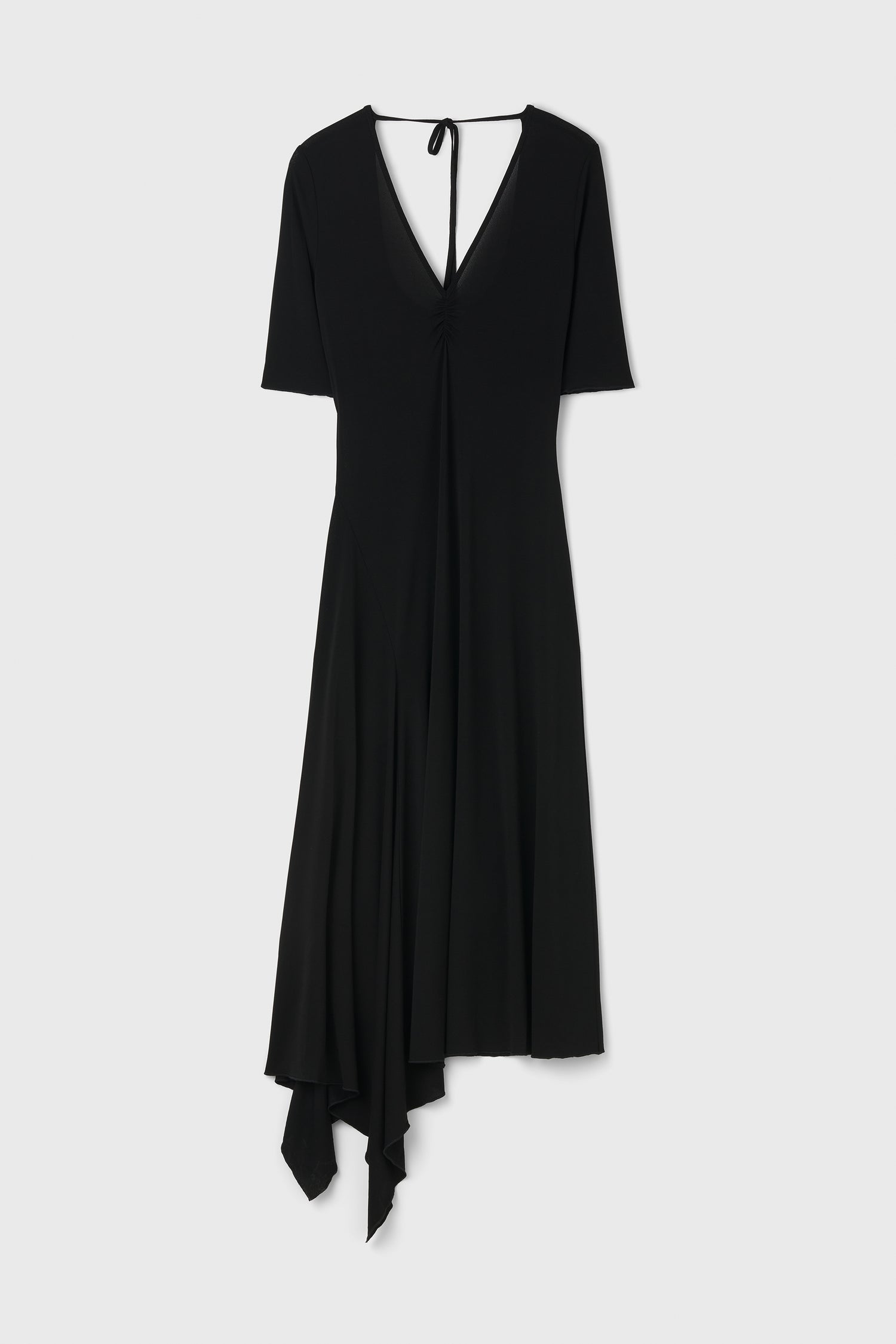 The Jett v-neck open back tricot dress