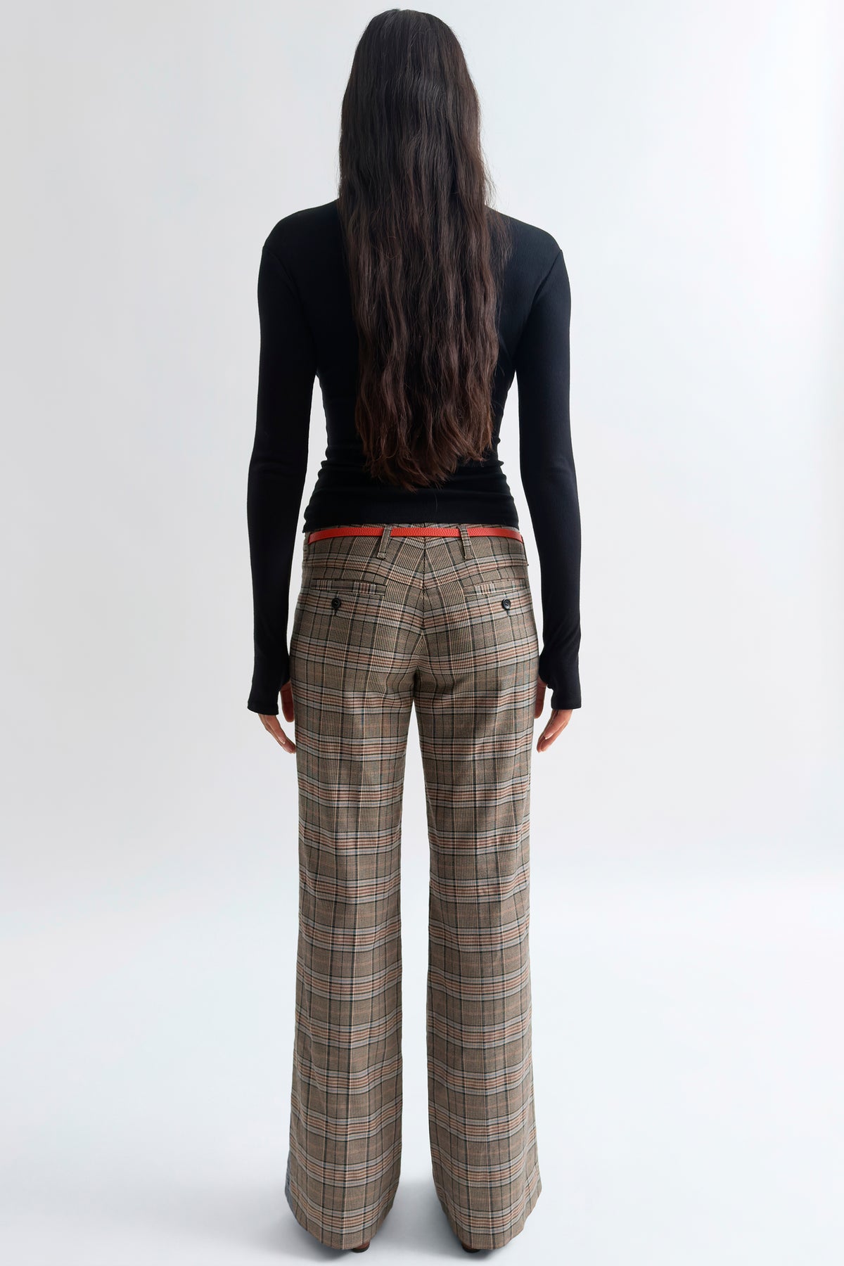 The Jia checkered kickflare suit pant