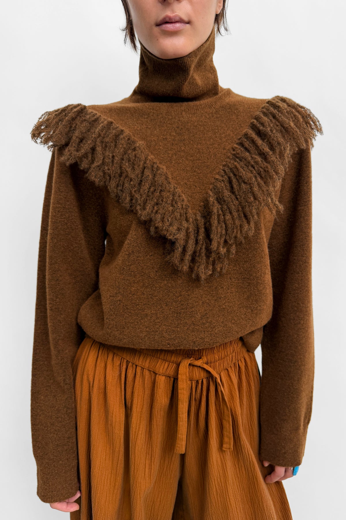 The Jinho alpaca wool polo knit
