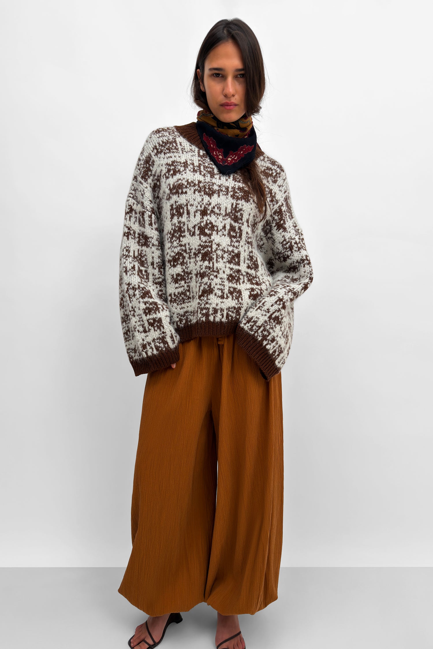 The Jinsol wool alpaca knit fishermans sweater