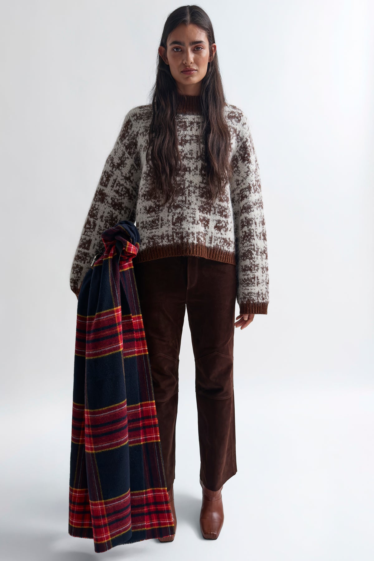 The Jinsol wool alpaca knit fishermans sweater