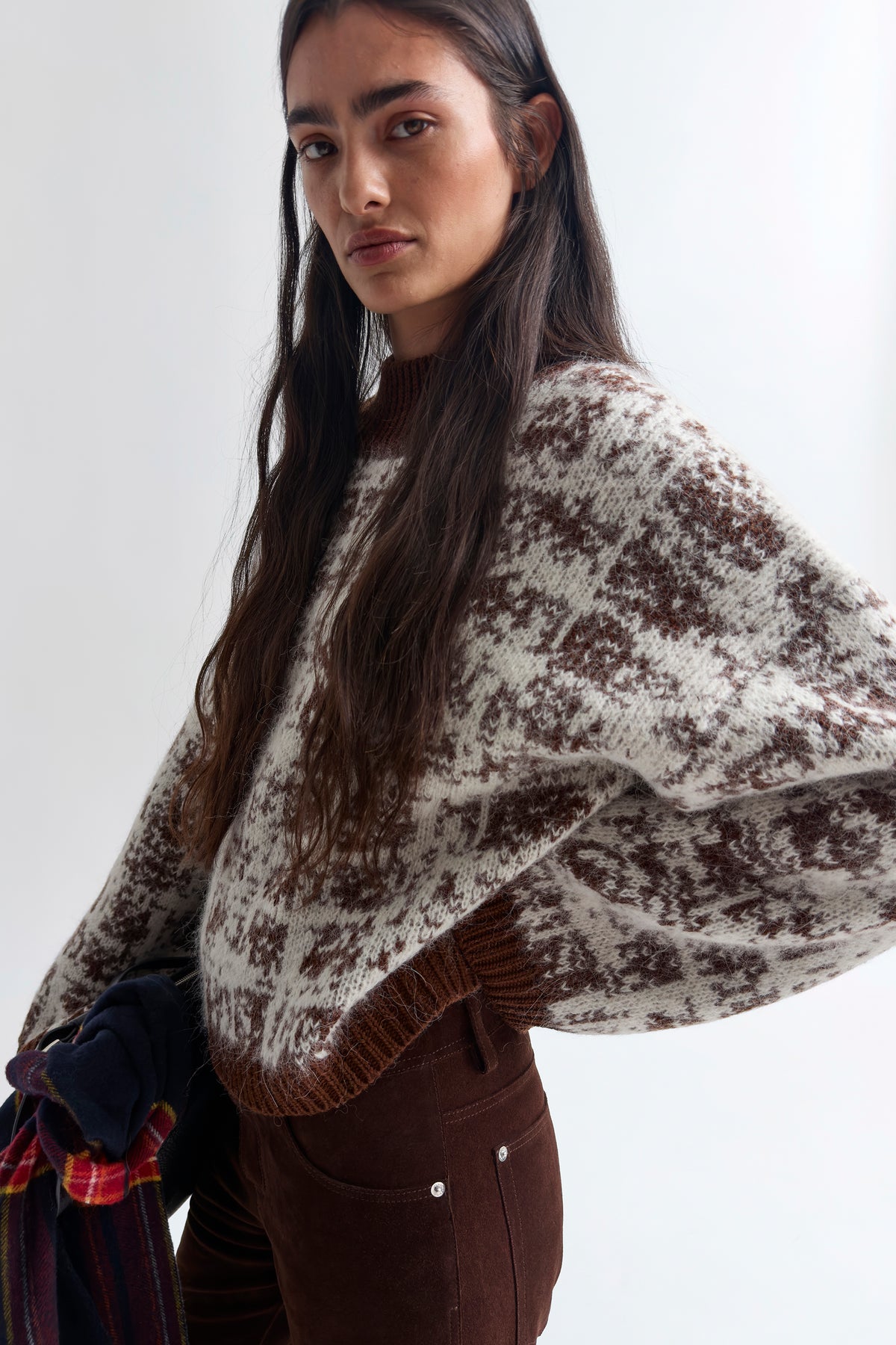 The Jinsol wool alpaca knit fishermans sweater