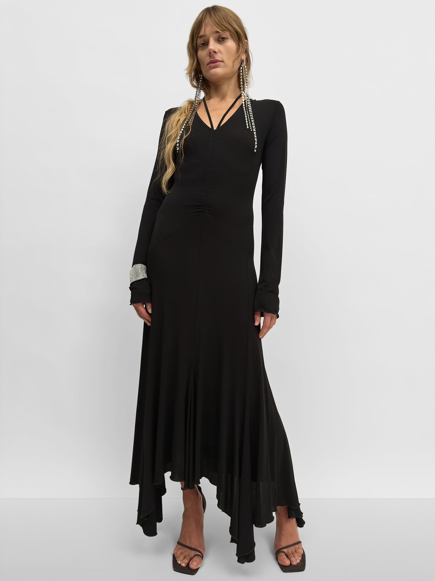 The Jude v-neck fluid tricot dress