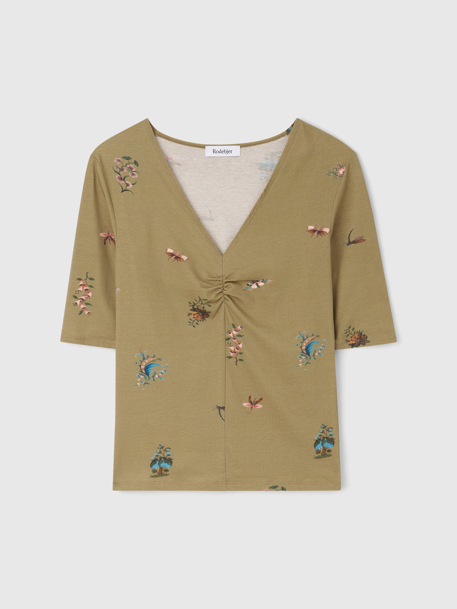 The Kaia V-neck tricot top in Duchess