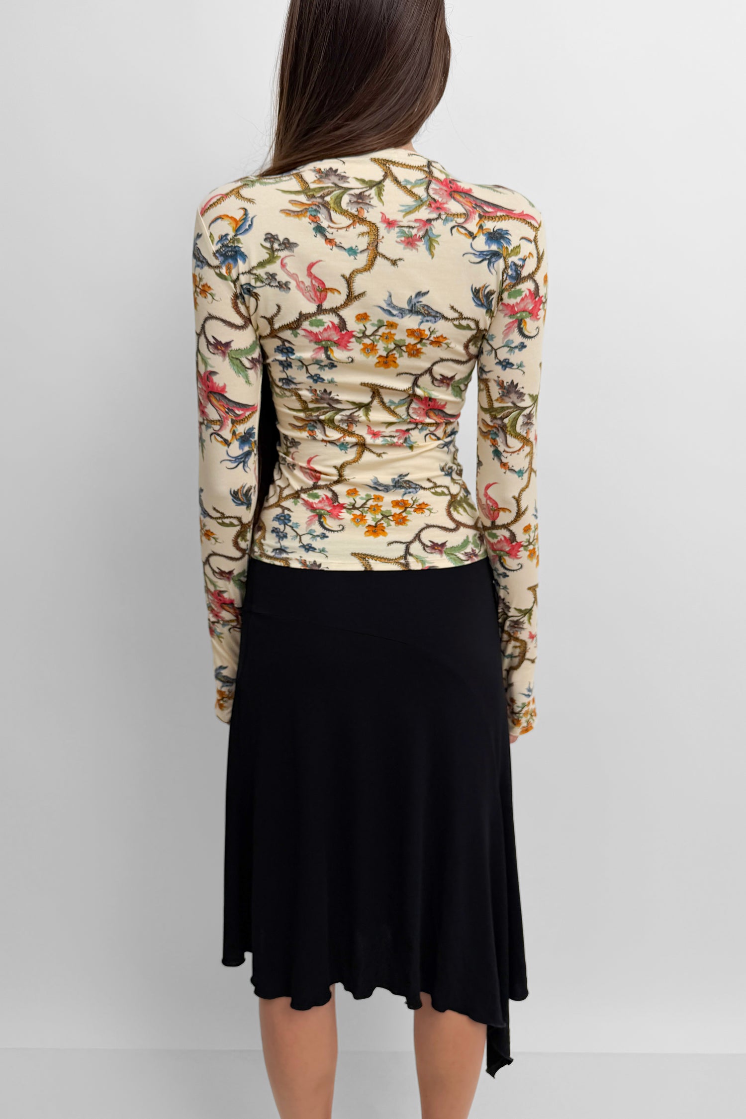 The Karlai long sleeve dance top in Trailing