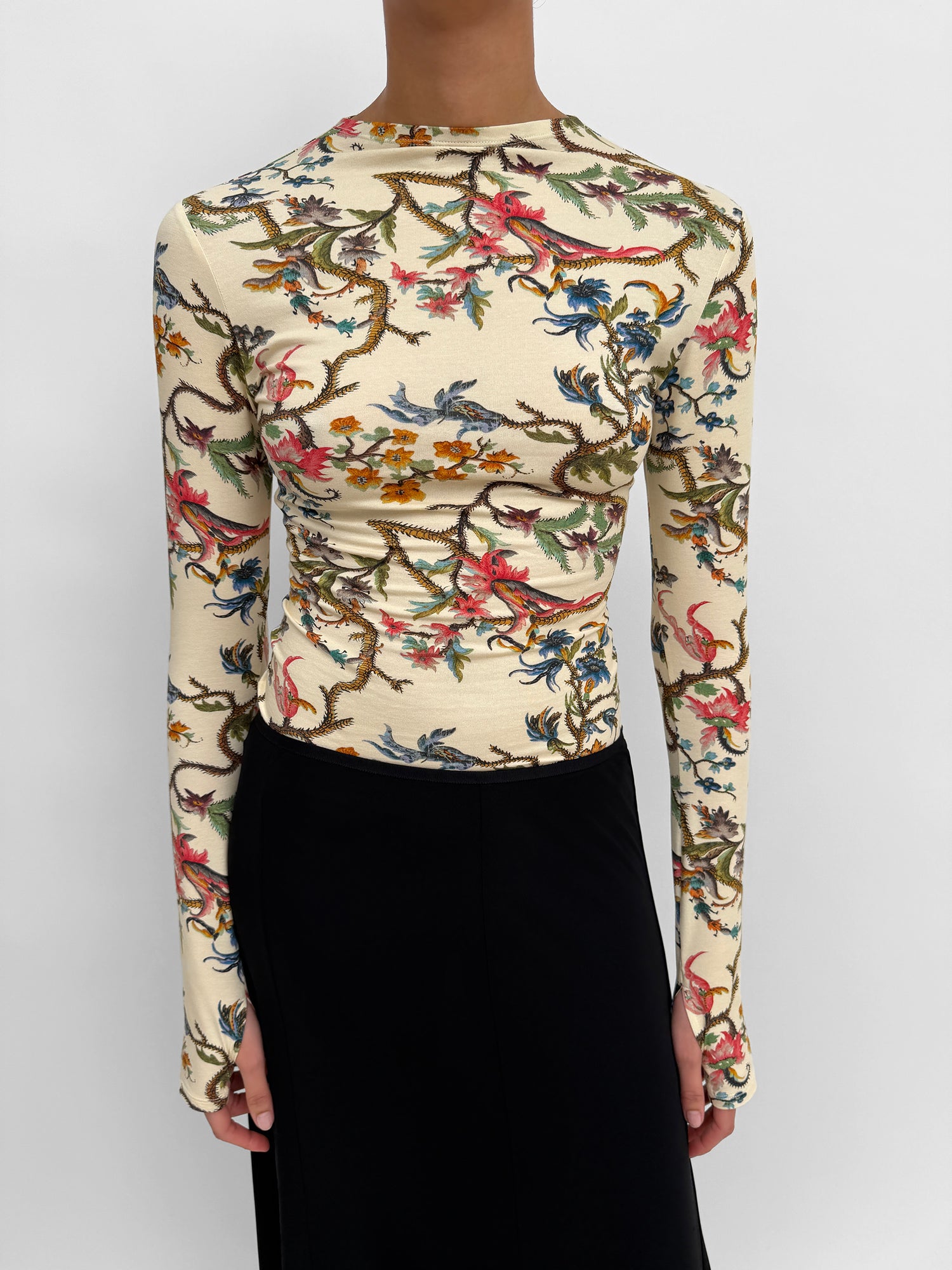 The Karlai long sleeve dance top in Trailing