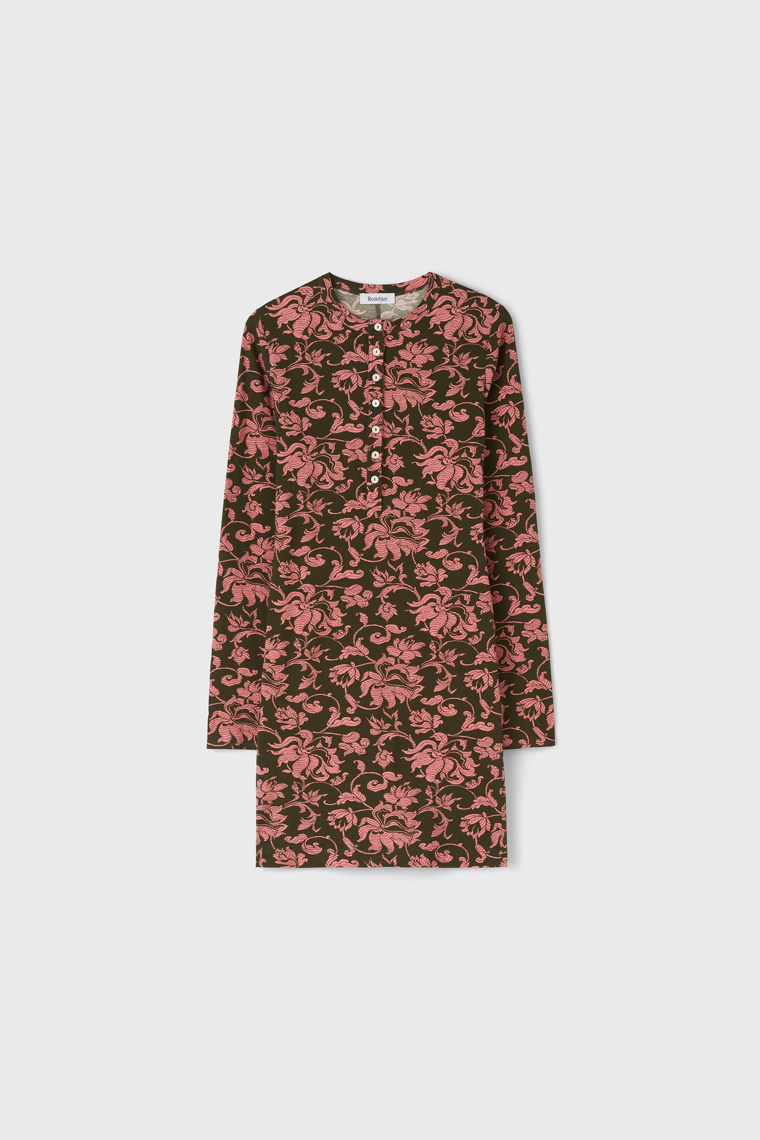 The Kiara Henley shirt dress in French Lily