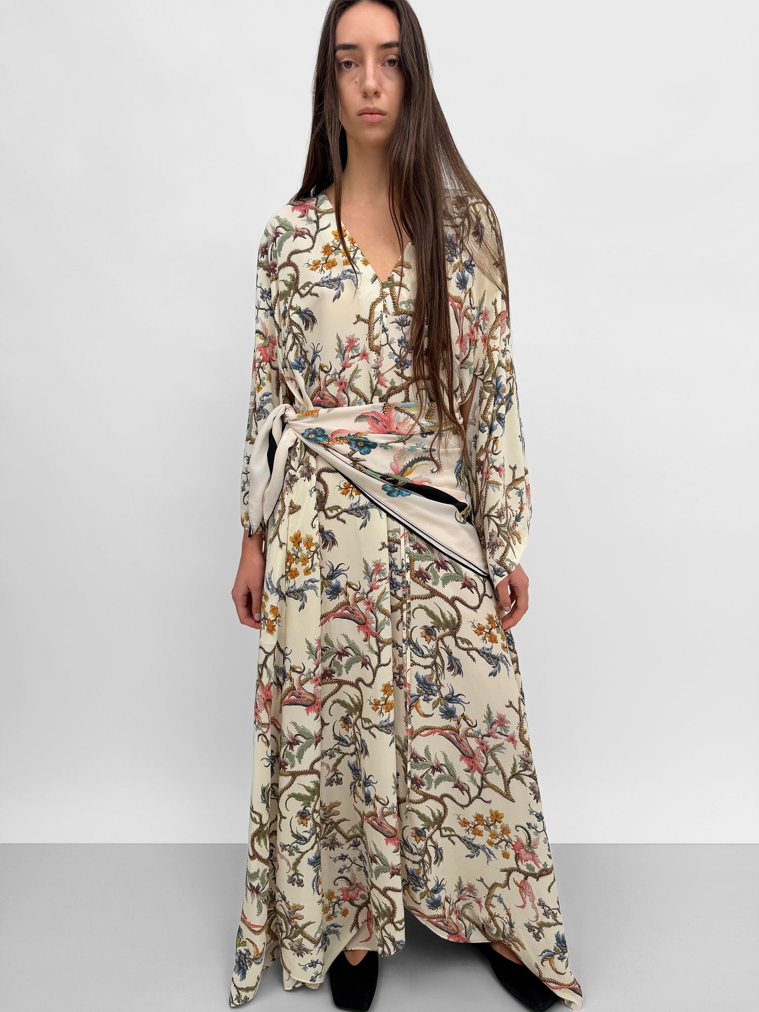 The Kim maxi kimono dress in Trailing
